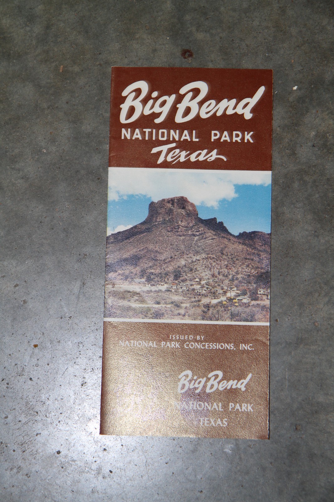 Original circa 1950 Big Bend National Park, Texas brochure