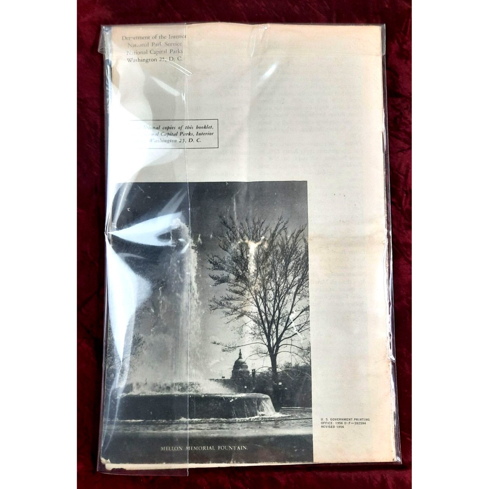 Vintage National Parks System Booklet Thrashed 1956 Estate of Lynn Borden Origin