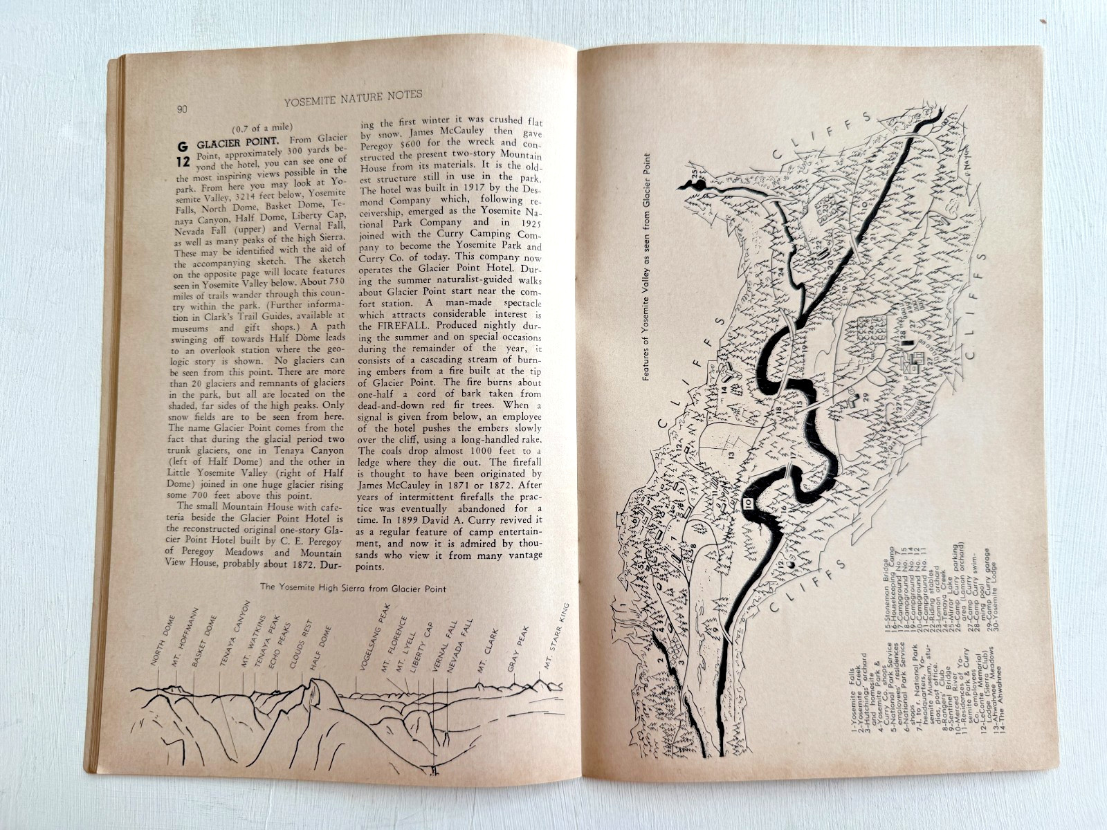 1956 Self Guided Auto Tour Book of Yosemite National Park