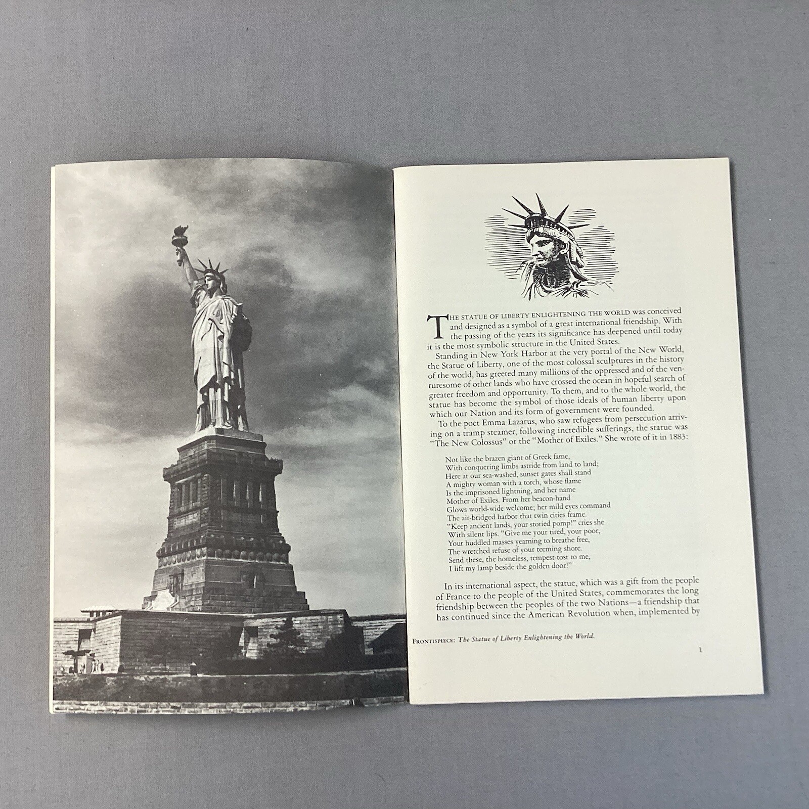 1961 Statue of Liberty National Monument Dept of Interiors Booklet Pamphlet