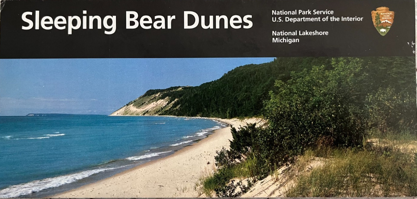 2004 SLEEPING BEAR DUNES LAKESHORE NATIONAL PARK SERVICE UNIGRID BROCHURE/MAP