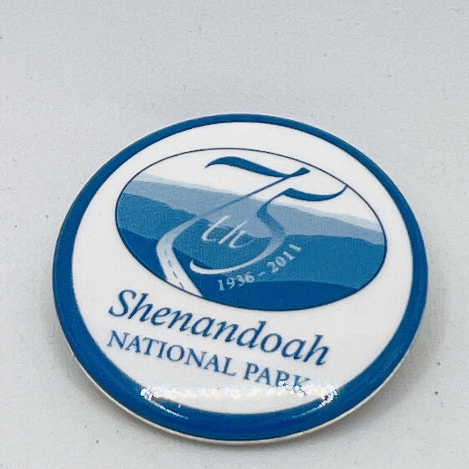 Shenandoah National Park Pin 75th Anniversary 1936 2011 Virginia Blue Ridge Mtns