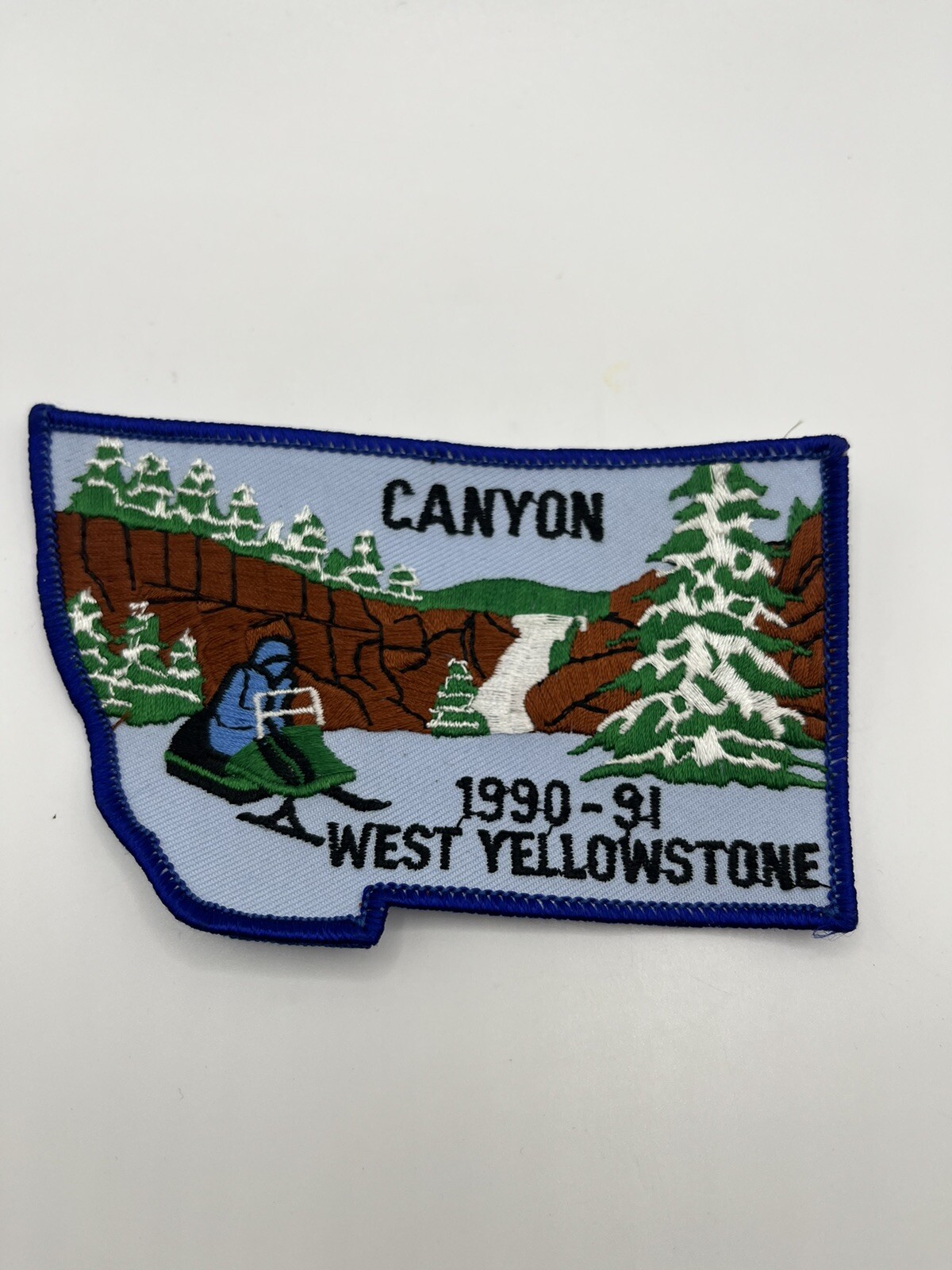 Canyon West Yellowstone Embroidered Patch, Montana 1990-91 COLLECTOR PATCH