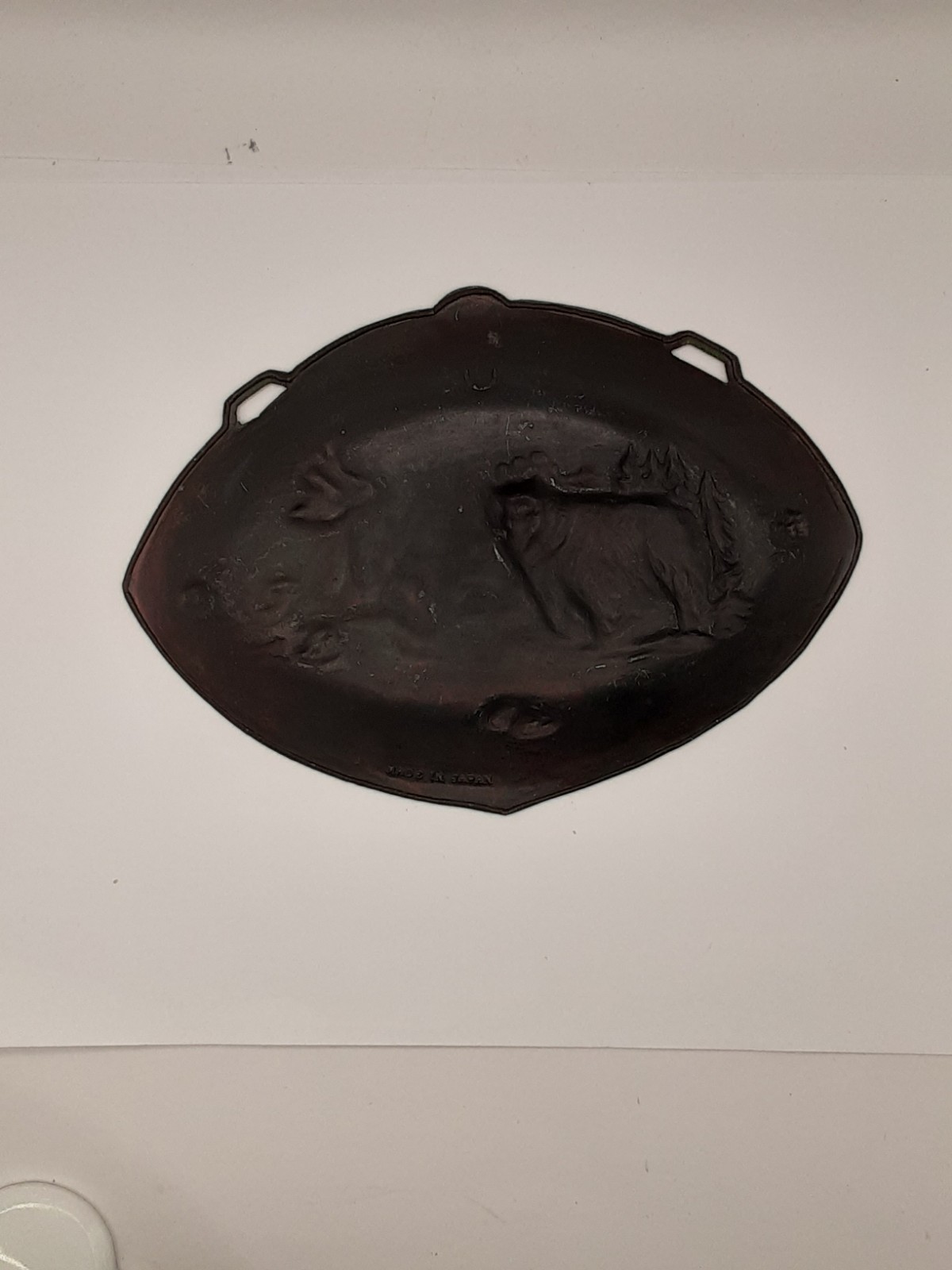 Vintage Yellowstone National Park Souvenir Metal Tray Dish Old Faithful