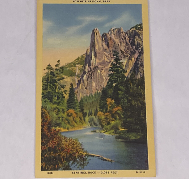 Vintage Yosemite National Park Postcards Half Dome Sentinel Rock Glacier Point
