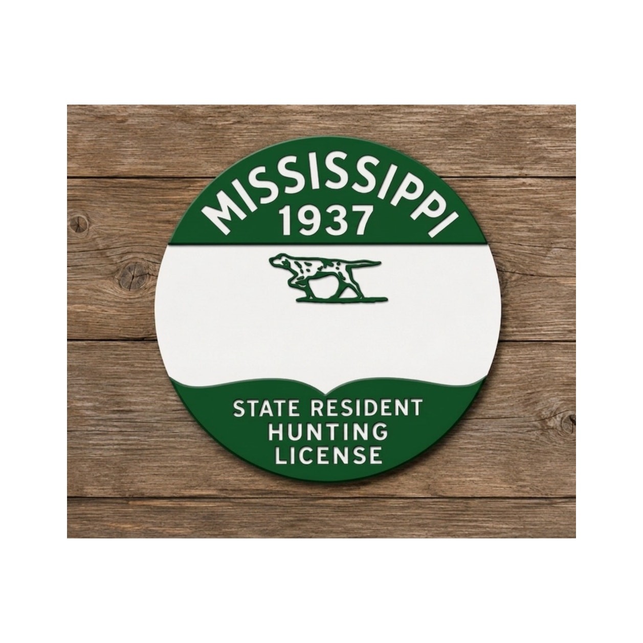 Mississippi State Resident Hunting License Sign DNR Dept Natural Resources Game