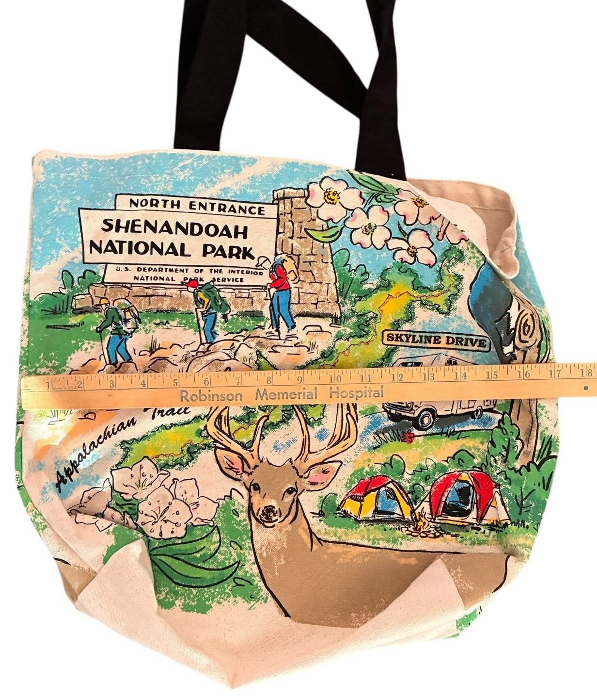 Shenandoah National Park Souvenir Tote Bag Canvas Appalachian Trail Skyline Dr