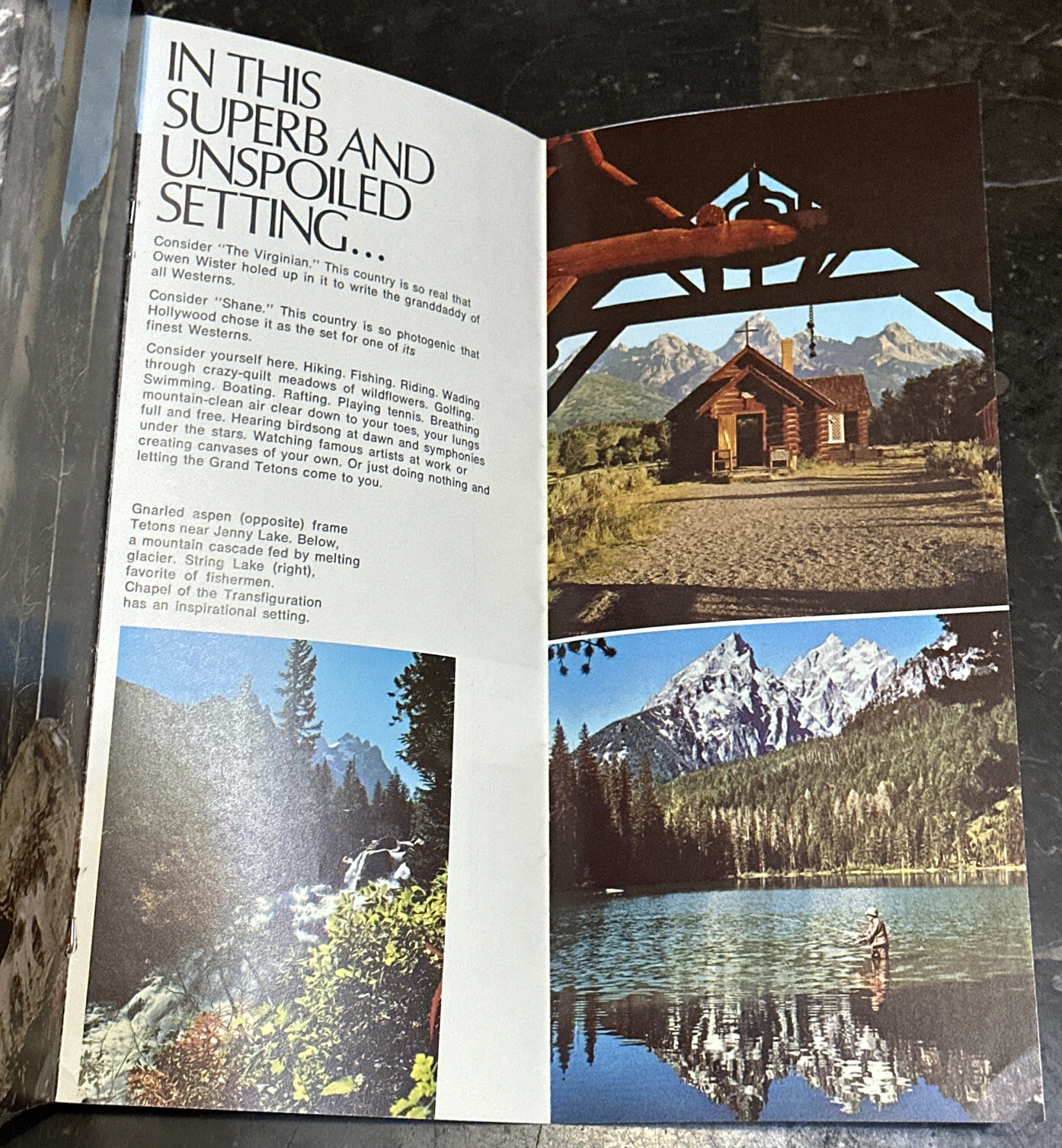 Vintage 1973 Grand Teton National Park Wyoming Travel Tourism Brochure