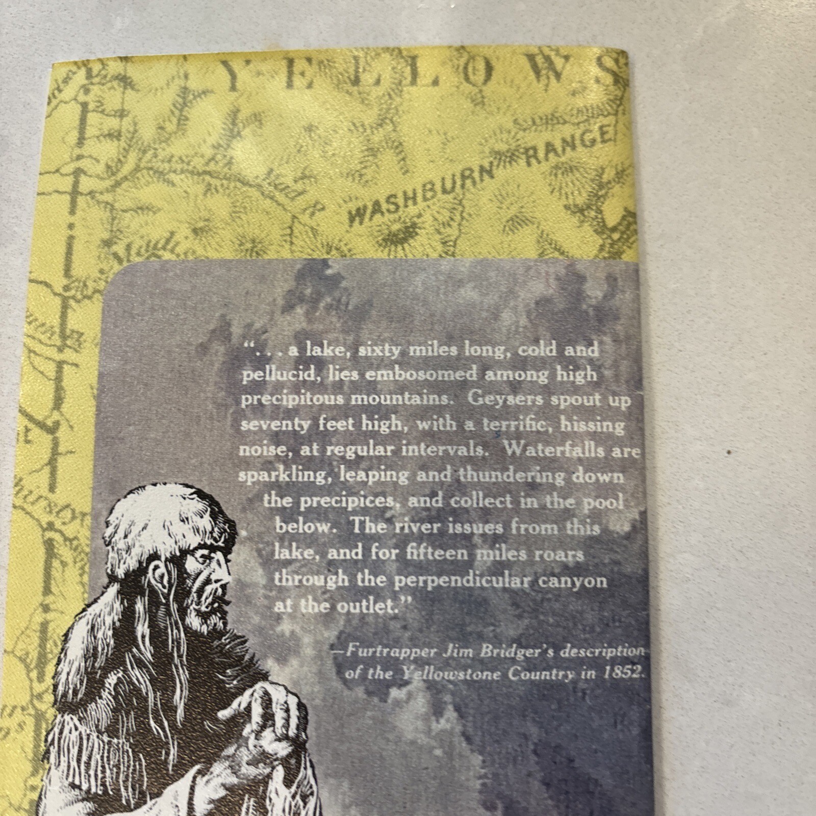 Yellowstone National Park Folding Flyer Map Pamphlet Vintage 1967