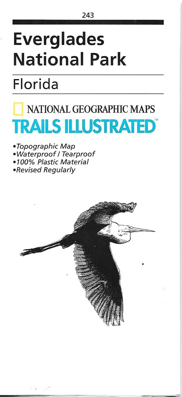 1995 Trails Illustrated Topographic Map EVERGLADES NATIONAL PARK Waterproof