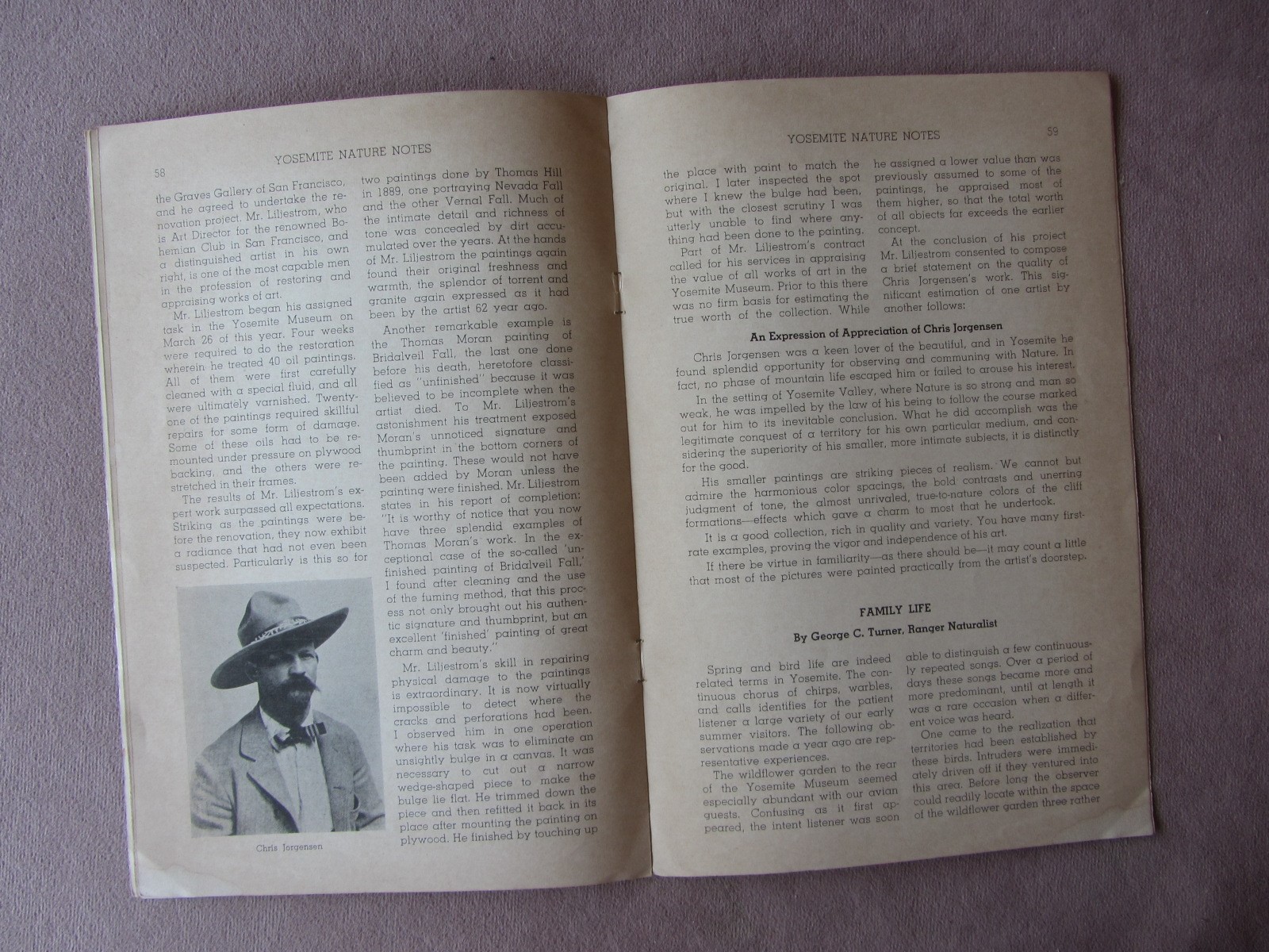 Vtg 1951 YOSEMITE National Park Nature Notes * Geography of Mariposa Indian War