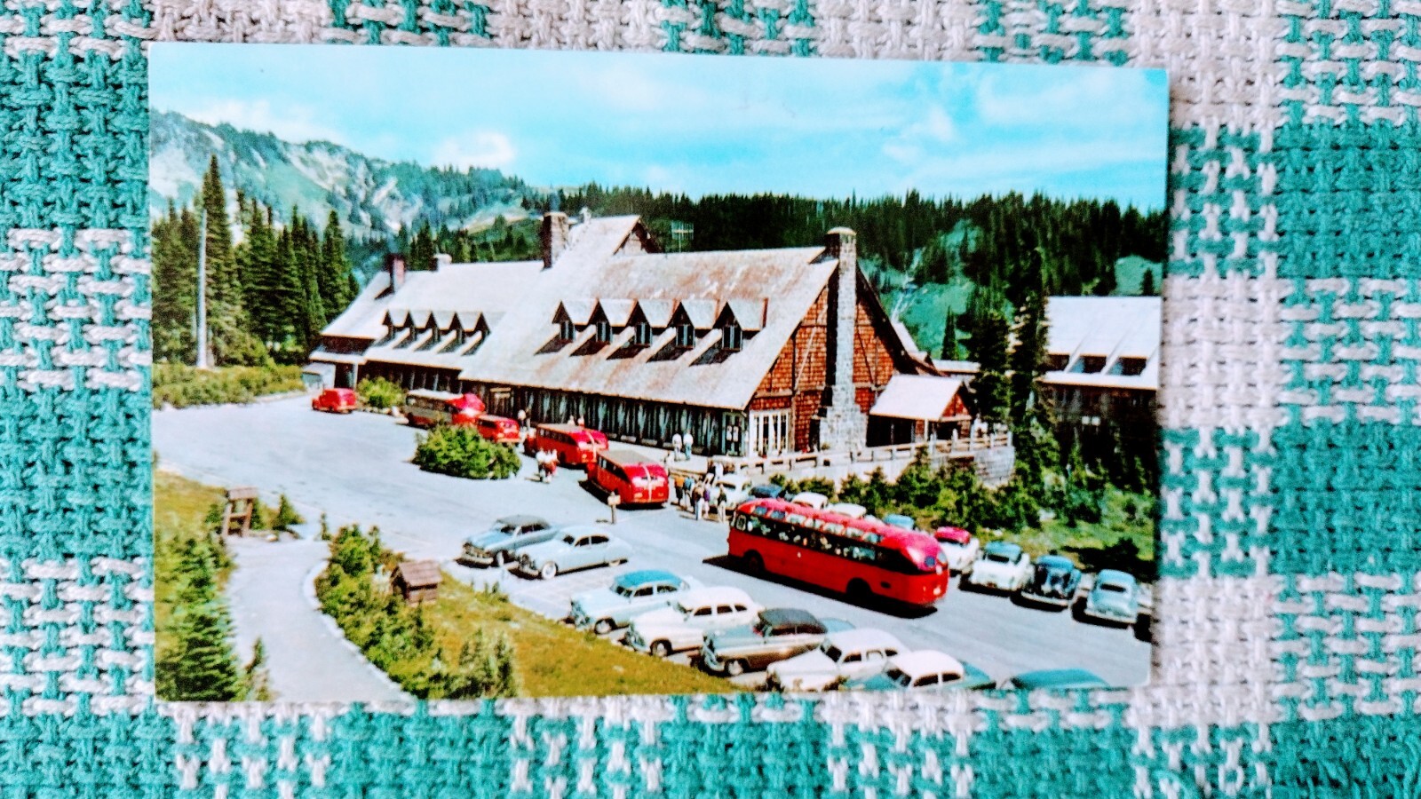 POST CARD MT.RAINIER NATIONAL PARK PARADISE INN WASHINGTON
