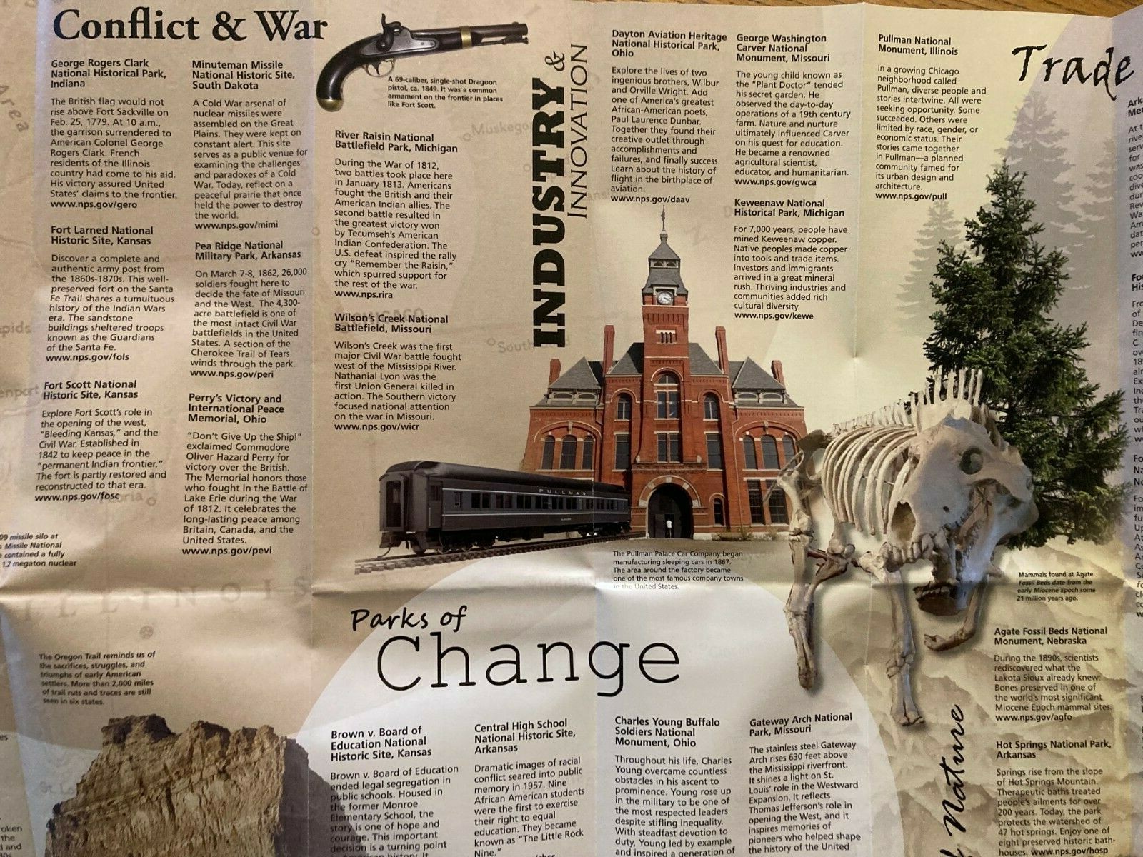 NATIONAL PARK S IN THE MIDWEST Brochure Map Guide Unigrid Indian Black History