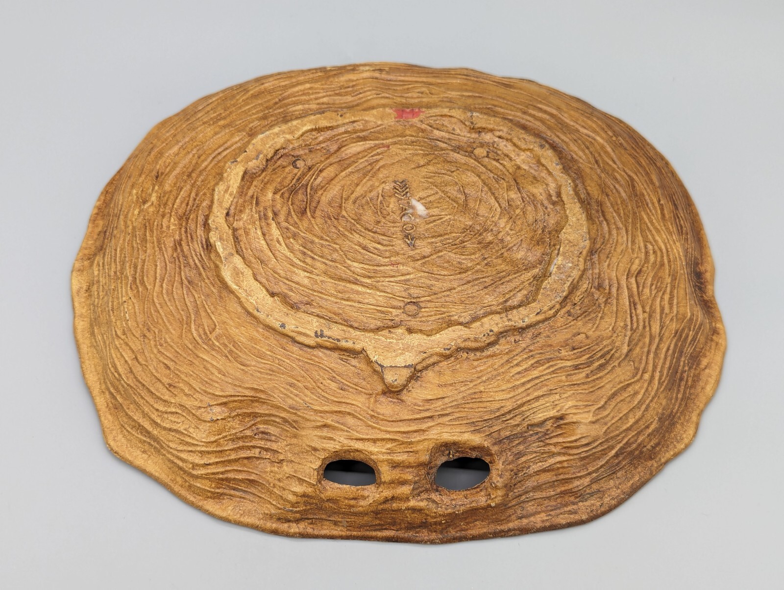 Yellowstone Park Scenic Plate Souvenir Vintage 3D Sculpted 12″ Faux Wood