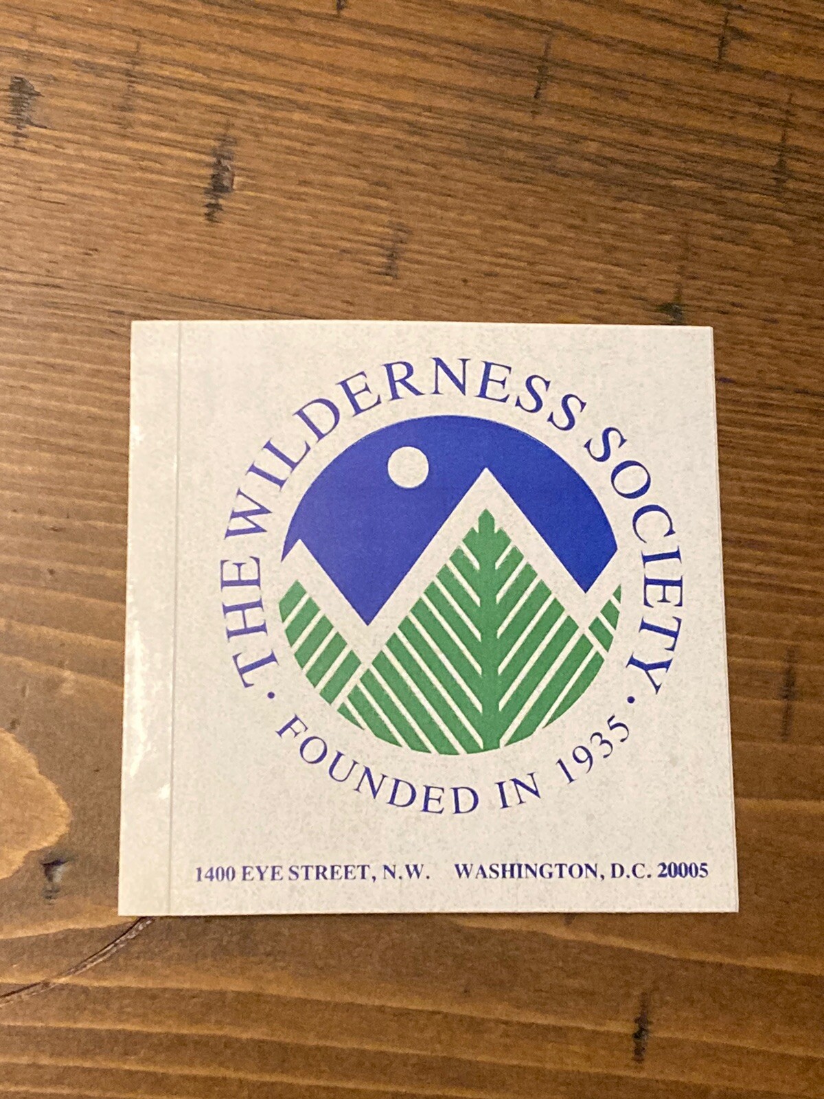 The Wilderness Society Logo Sticker Animal Wild Life Forrest’s Parks Vintage