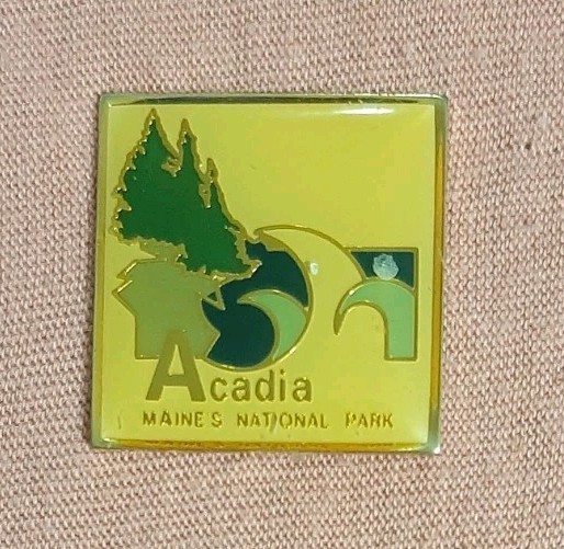 Vintage Acadia Maine’s National Park Travel Souvenir Lapel Pin