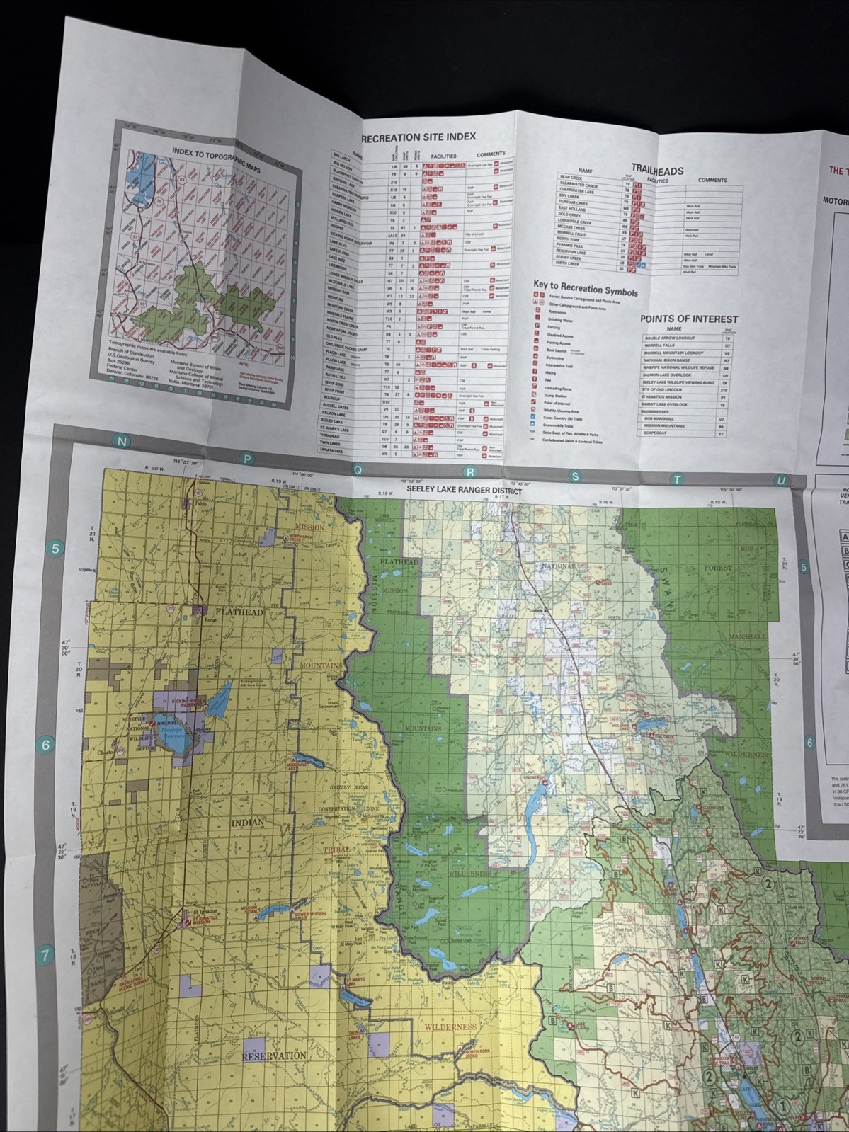 National Forest Map – Lolo – Seeley Lake – Montana 1997 Recreation Guide