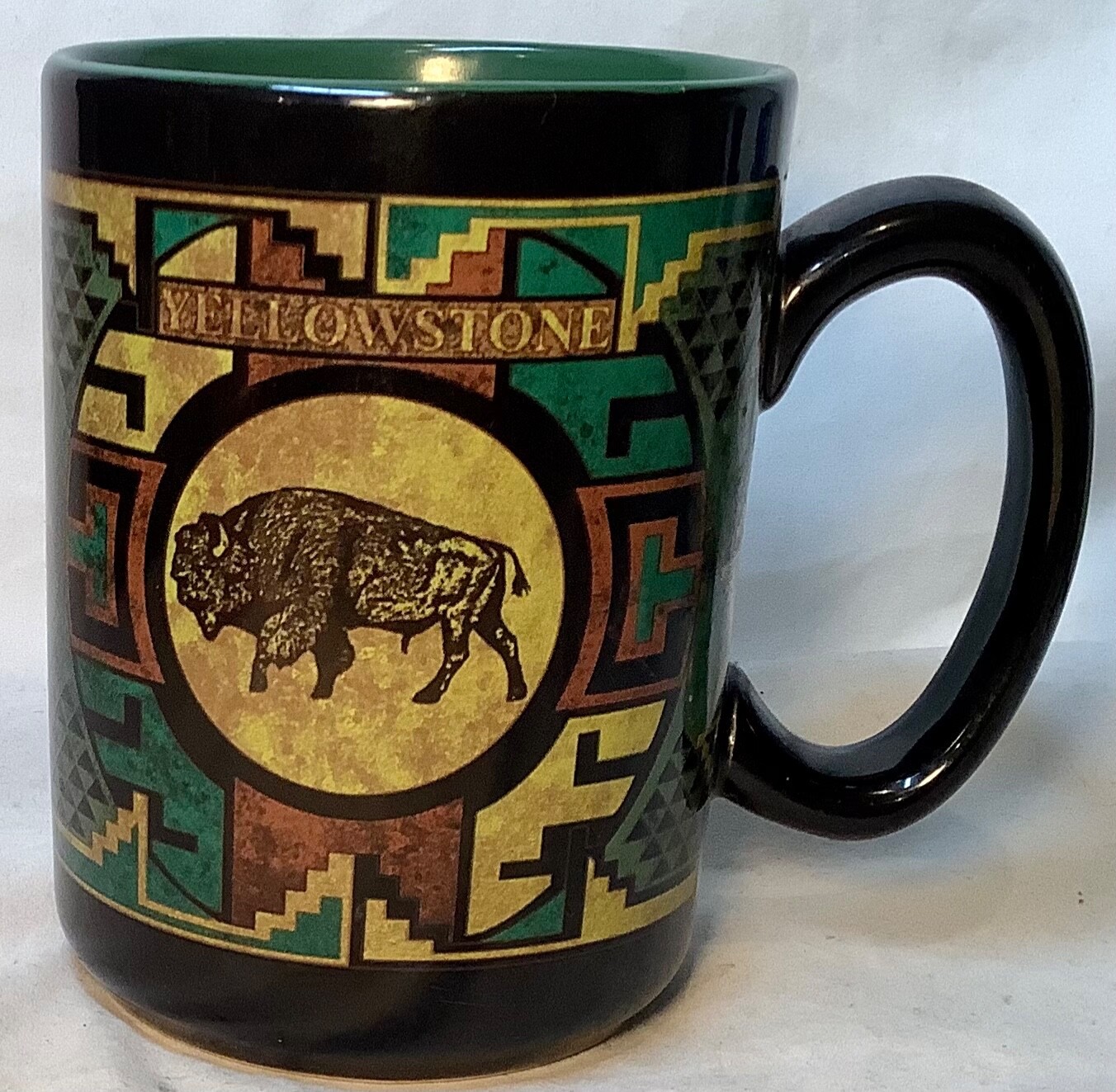Vintage Yellowstone National Park Mug Buffalo 16 Oz.