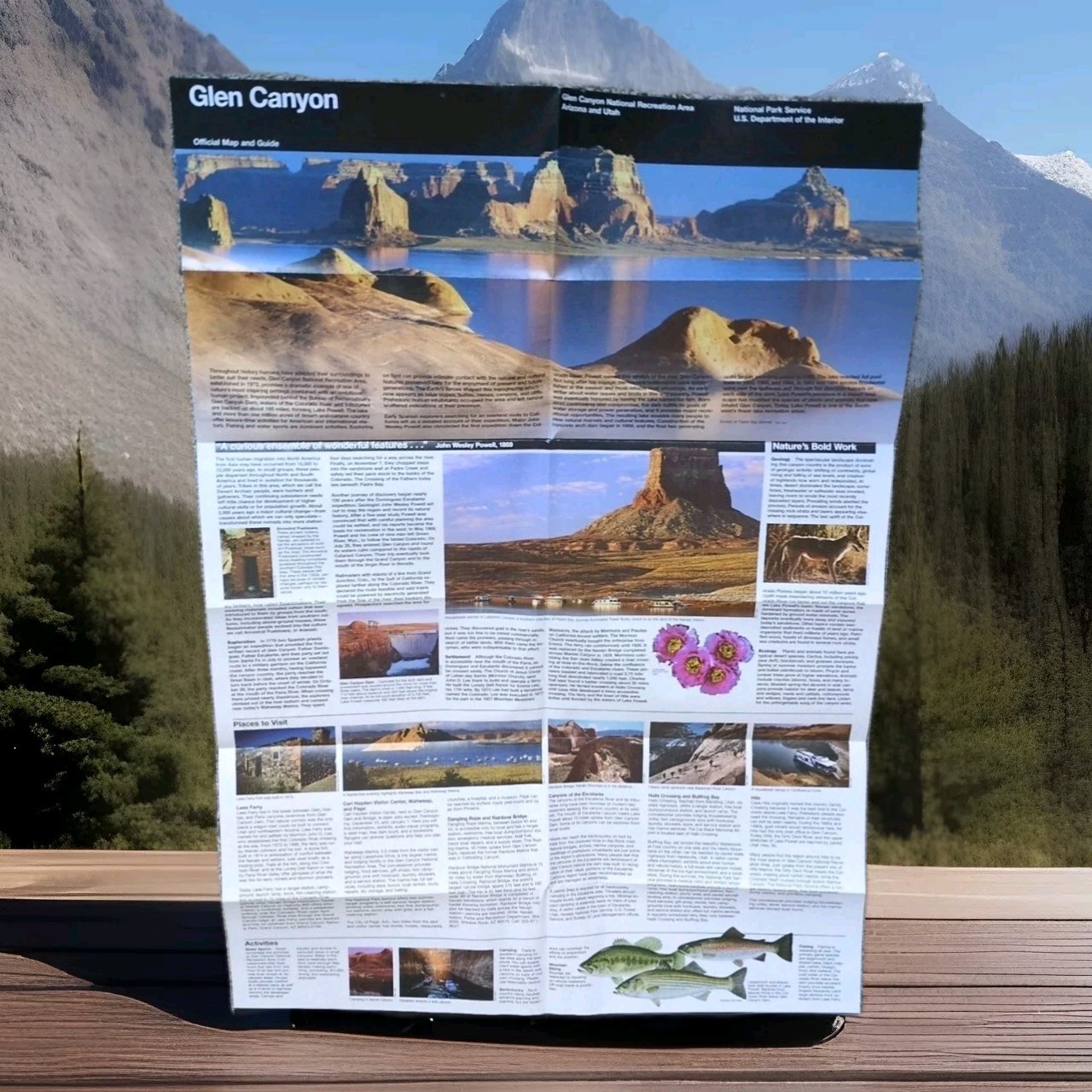 GLEN CANYON Official Map And Guide NATIONAL PARK SERVICE UNIGRID BROCHURE Map