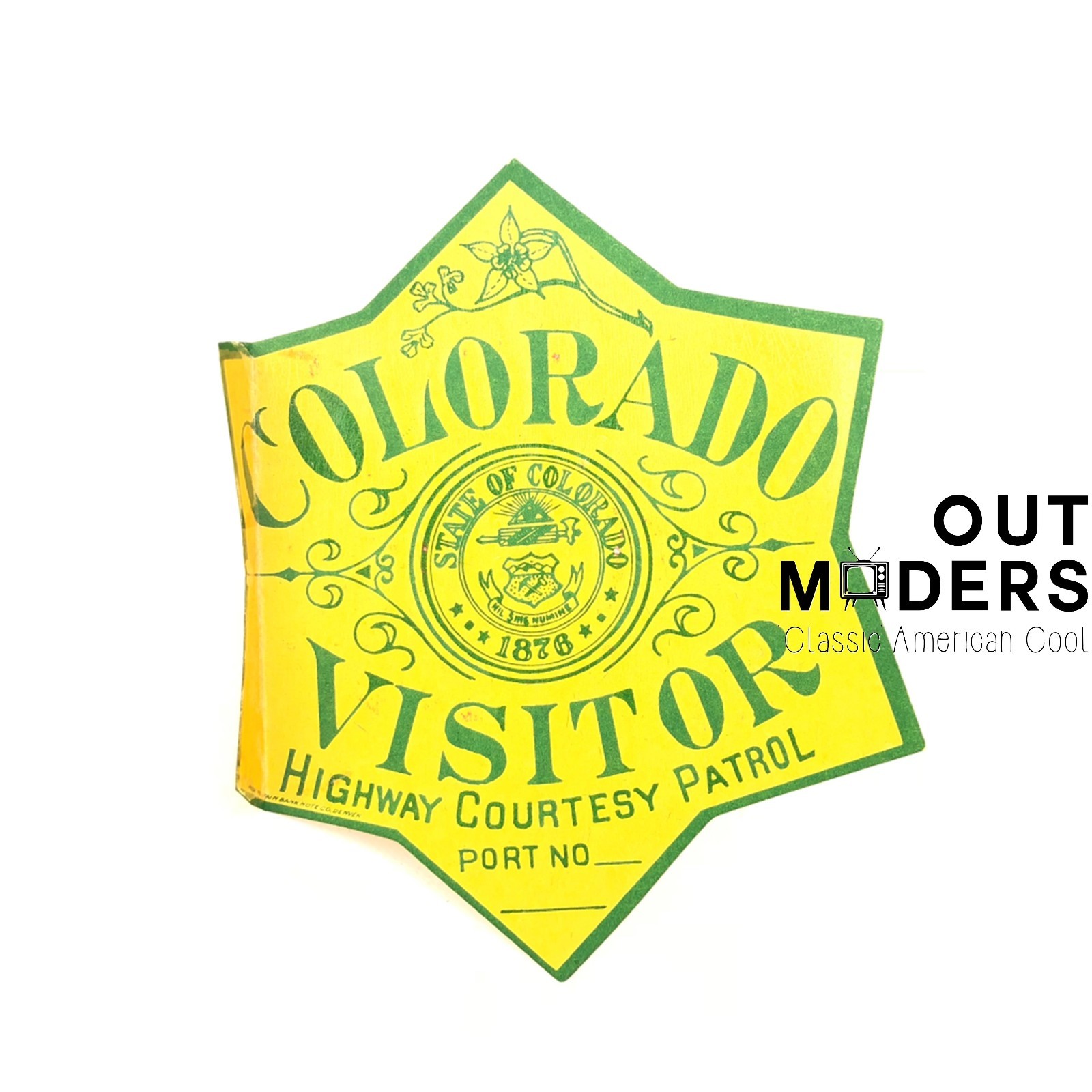 1930s -40s Vtg Colorado Auto National Park Sticker Automobile Ephemera Label