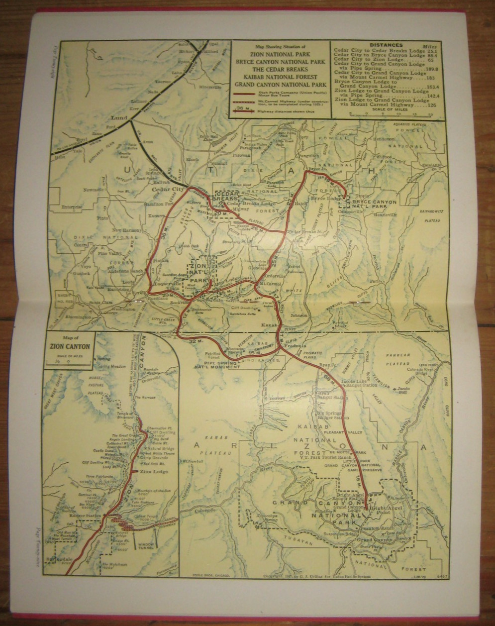 1929, View Book, Zion, Bryce, Grand Canyon, National Parks, North Western RR