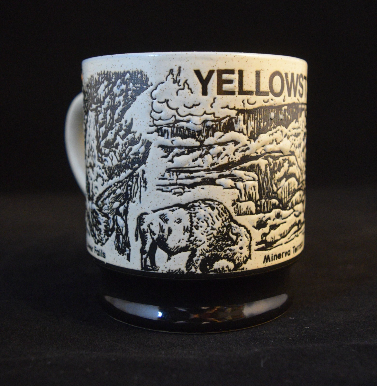 Vintage Yellowstone Park Souvenir Landmarks Coffee Mug National Parks