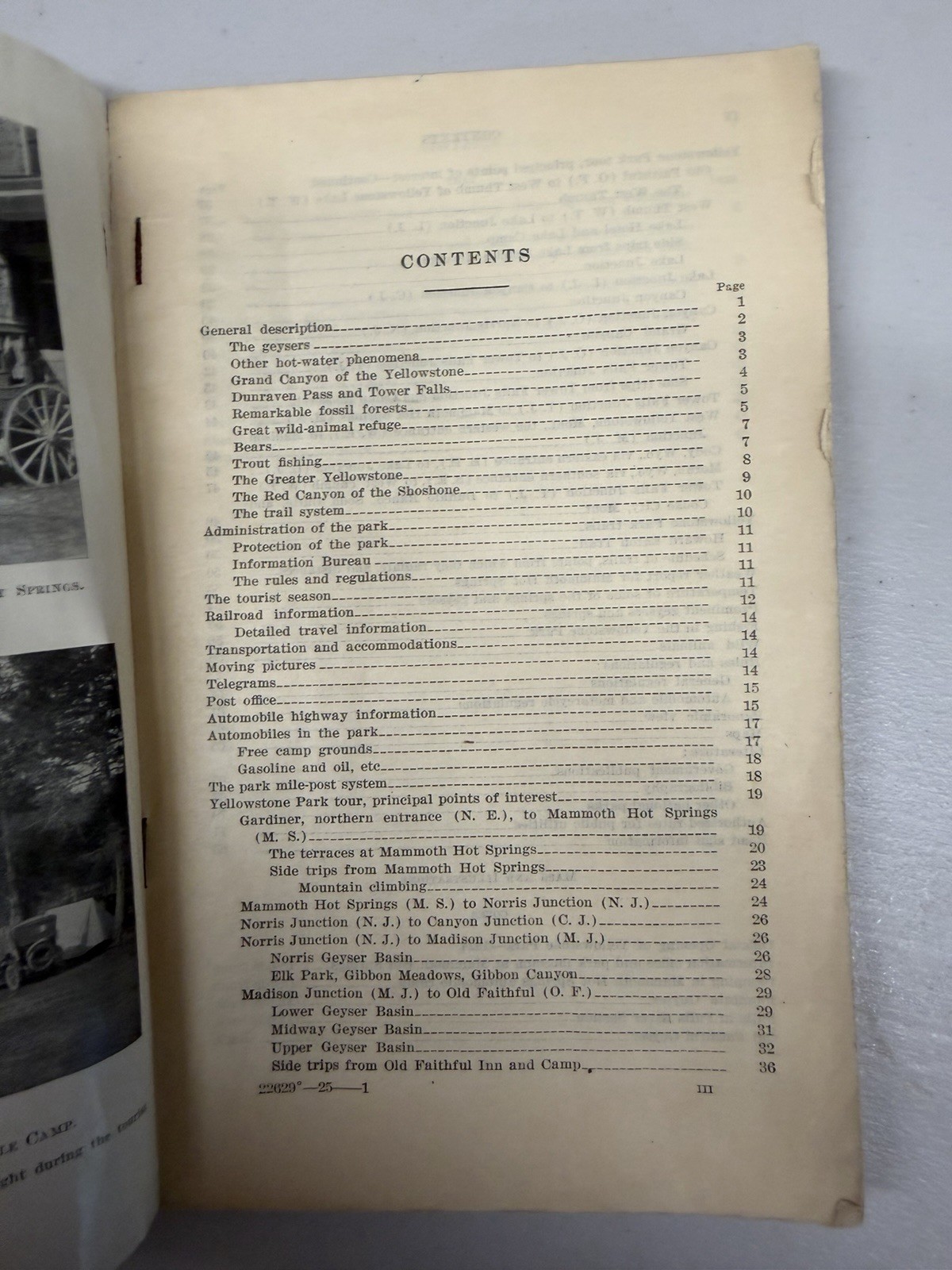 1925 Rules and Regulations Yellowstone National Park Booklet with maps