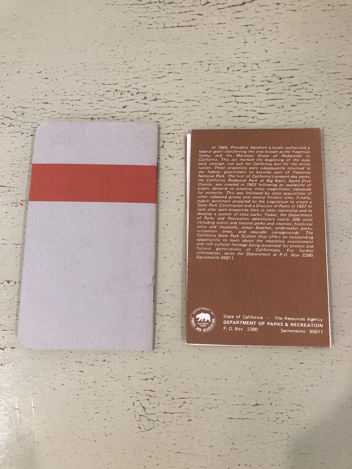 (Lot Of 2) 1970s State Park Pamphlets, Cuyamaca Rancho State Park
