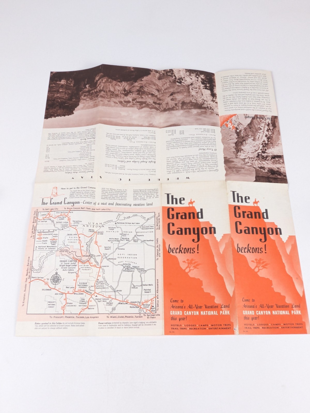 C1940-50s – The Grand Canyon Beckon! Pamphlet Colorful – B14