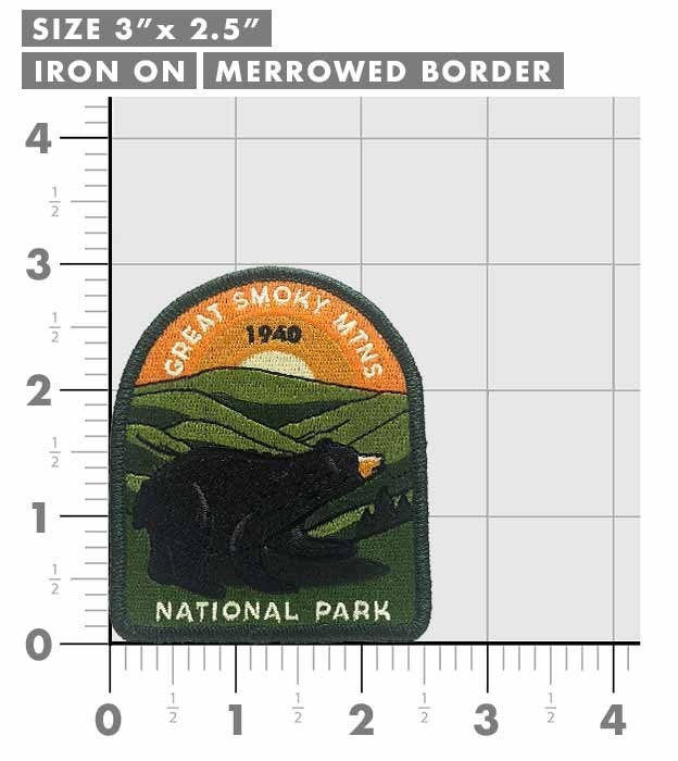 Great Smoky Mountains National Park Patch Iron-On Applique Souvenir Gift