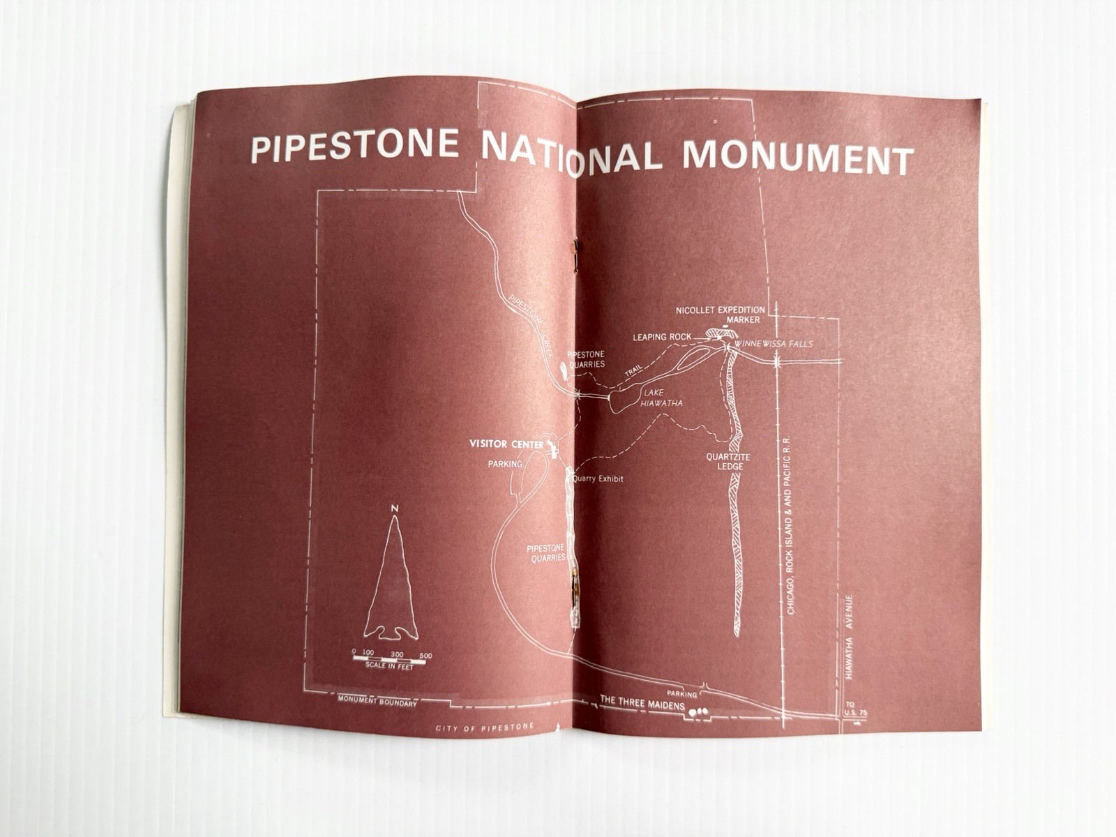 Lot Of 4 Pipestone National Monument Minnesota Tourist History Leaflets Booklets