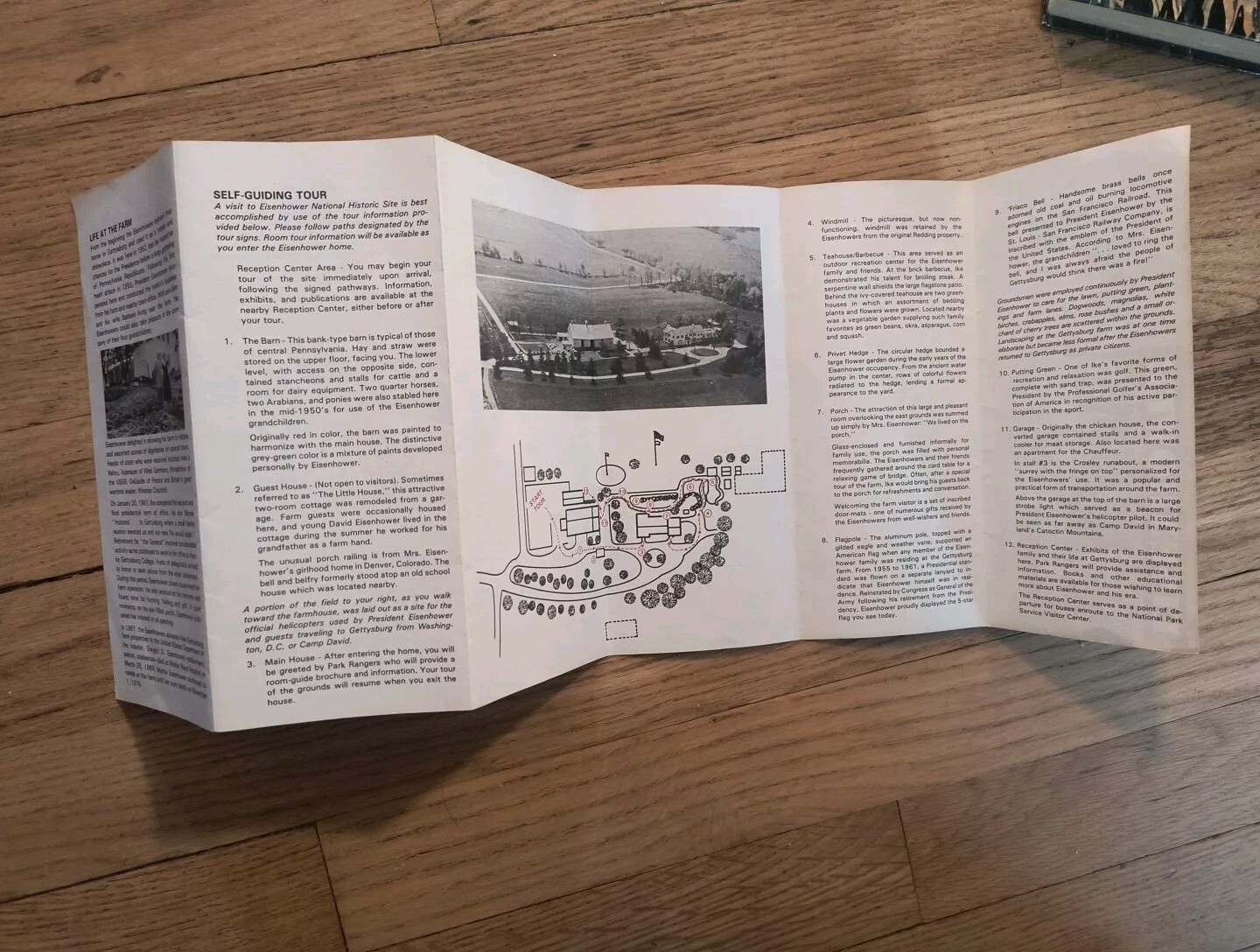 Vintage Eisenhower National Historic Site Foldout Brochure/Pamphlet