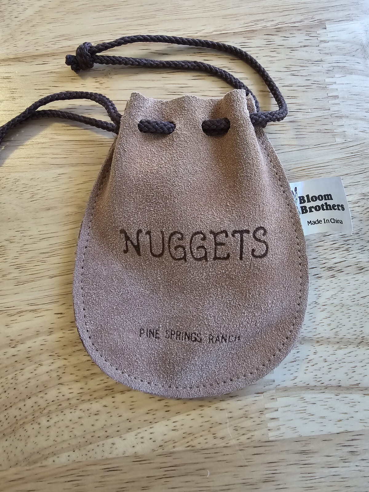 Vintage Bloom Brothers Pine Springs Ranch Nuggets Souvenir Leather Bag Pouch