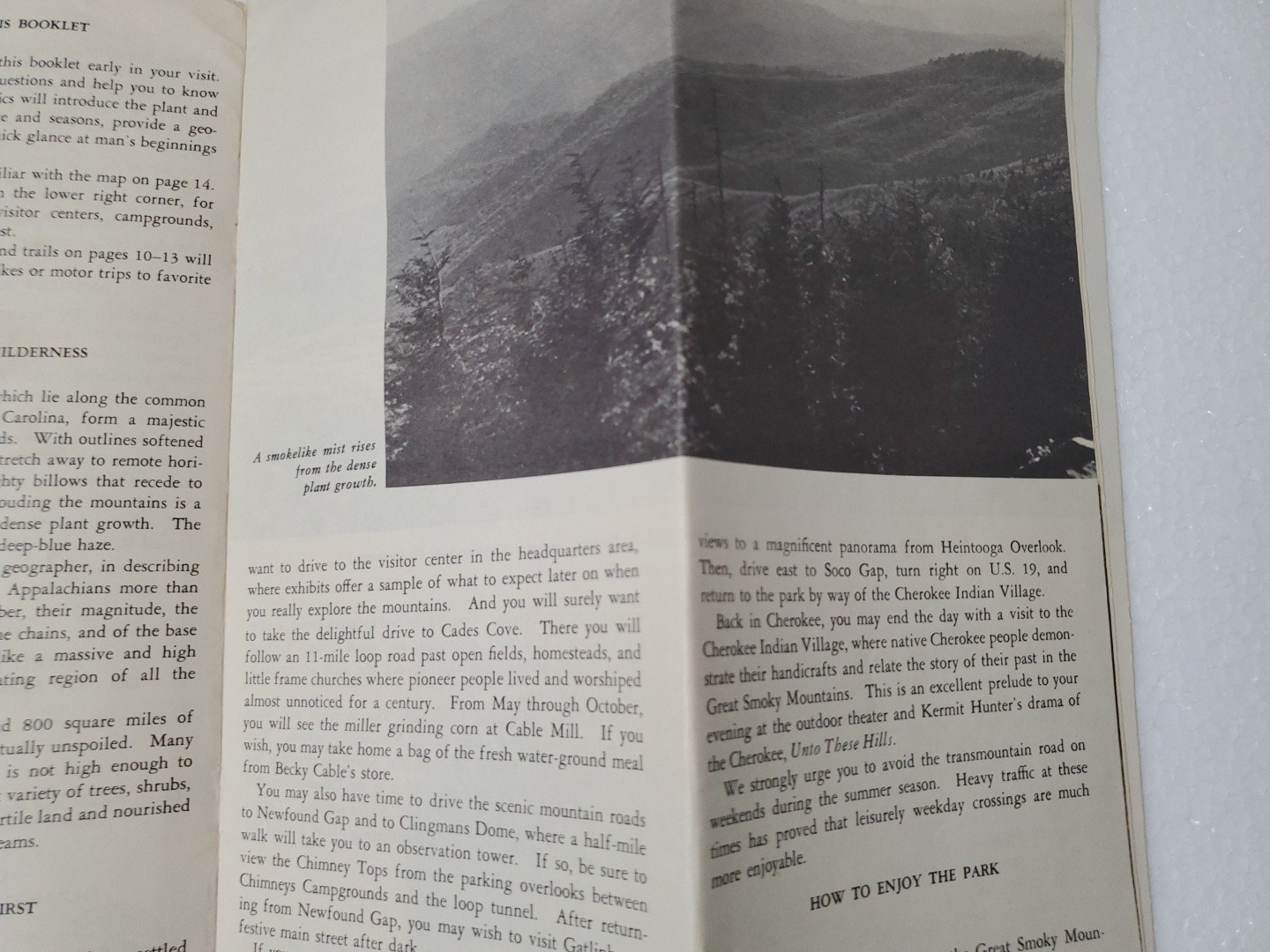 Rare Vintage Great Smoky Mountains National Park 1965 Illustrated Guide Brochure
