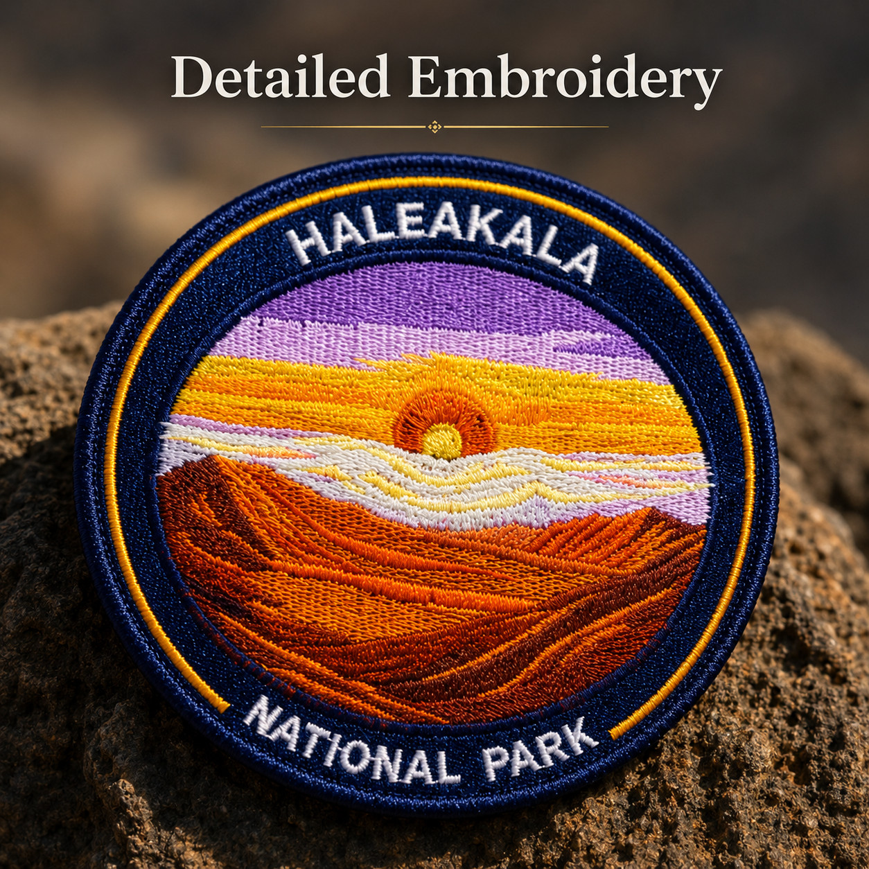 Haleakala Hawaii Volcanoes National Park Patch 3” Iron On Embroidered