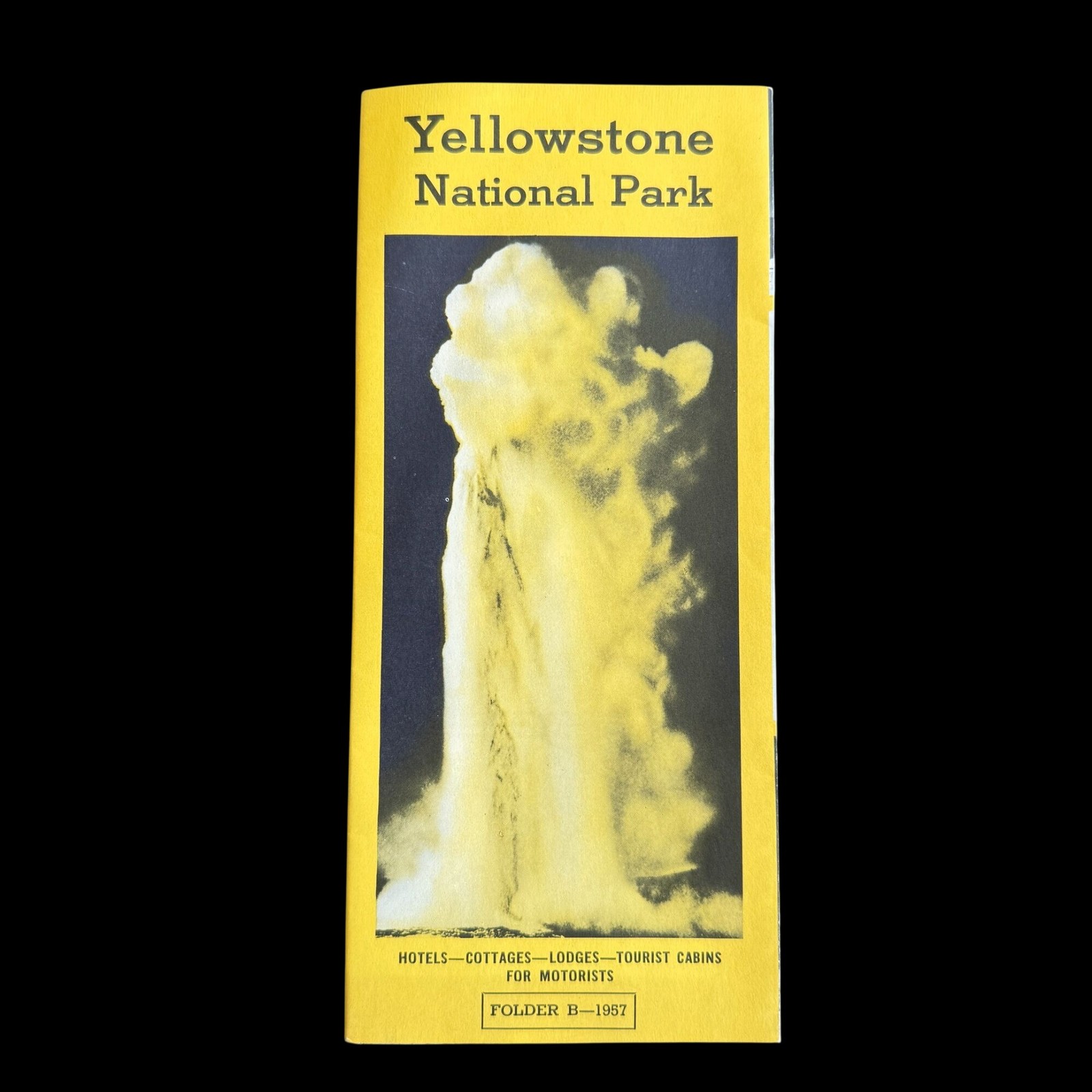 Yellowstone National Park 1957 Brochure Map Hotels Cottages Lodges Cabins Info