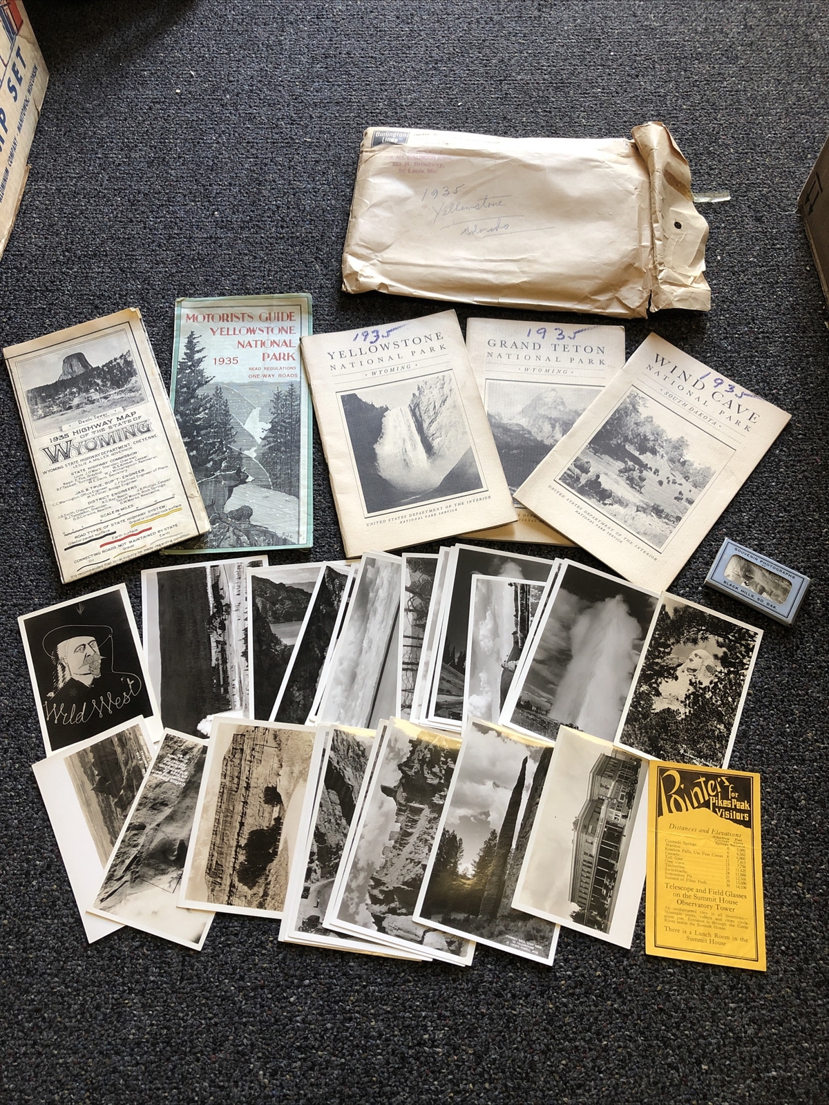 Vintage 1930’s National Parks Yellowstone Grand Teton Wind Cave Ephemera Lot 36