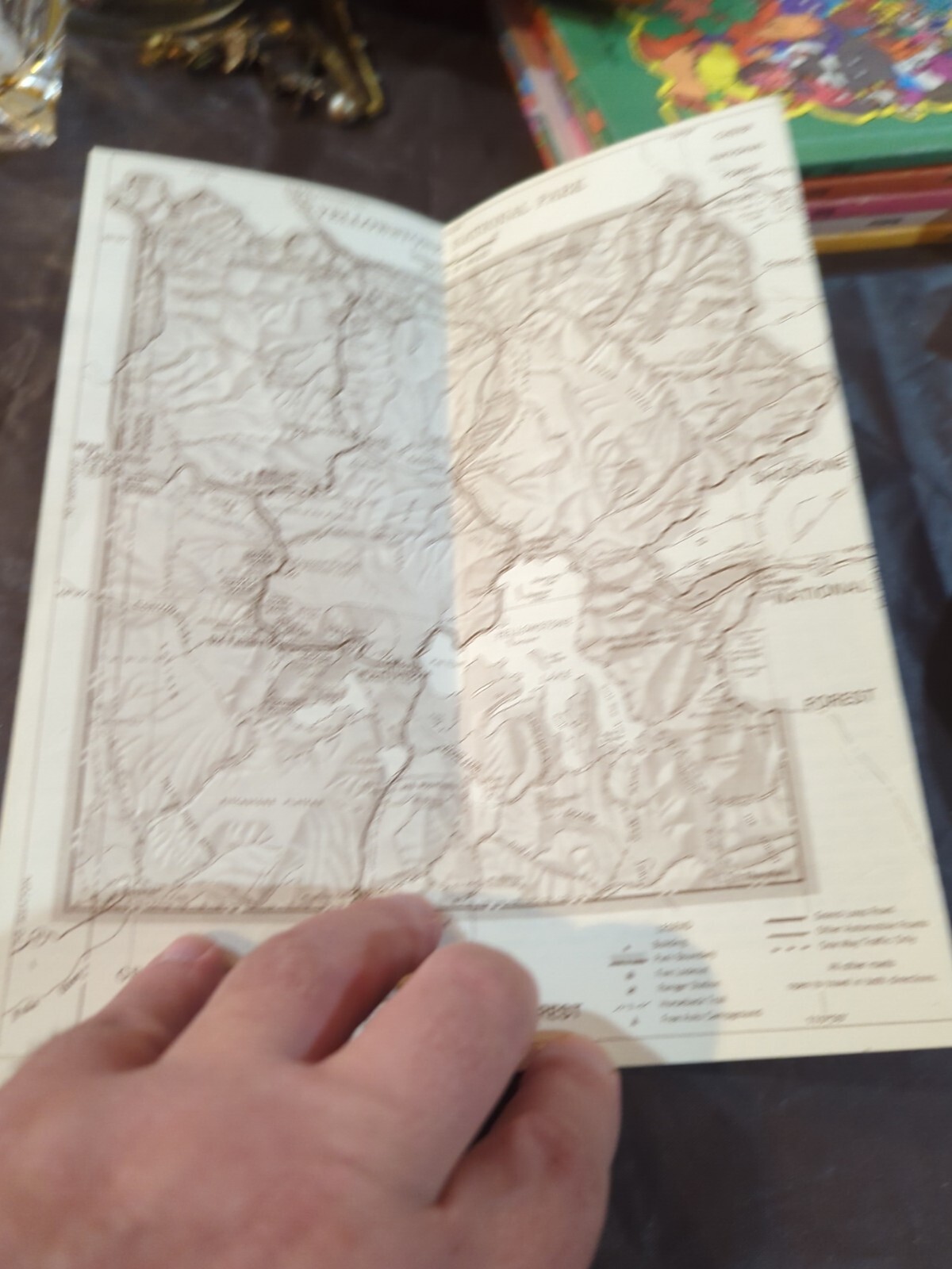 Vintage 1957 Yellowstone National Park Road Map Guide Booklet Brochure