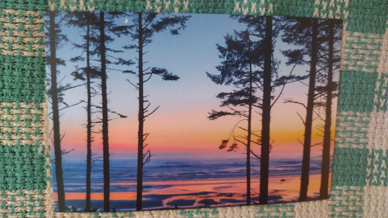 BEAUTIFUL POST CARD TWLIGHT MAGIC RUBY BEACH OLYMPIC NATIONAL PARK WASHINGTON