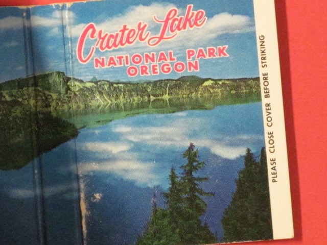 Crater Lake National Park 2″ Matchbook Cover – Crater Lake, Oregon / Excellent!