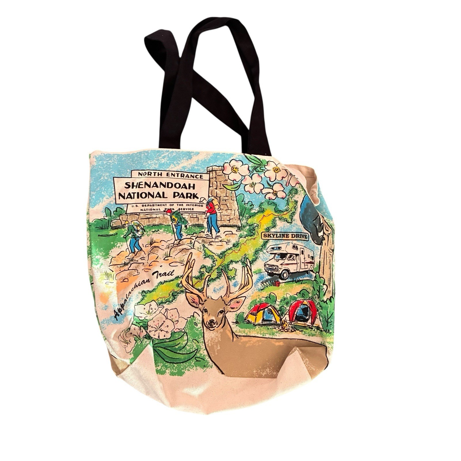 Shenandoah National Park Souvenir Tote Bag Canvas Appalachian Trail Skyline Dr