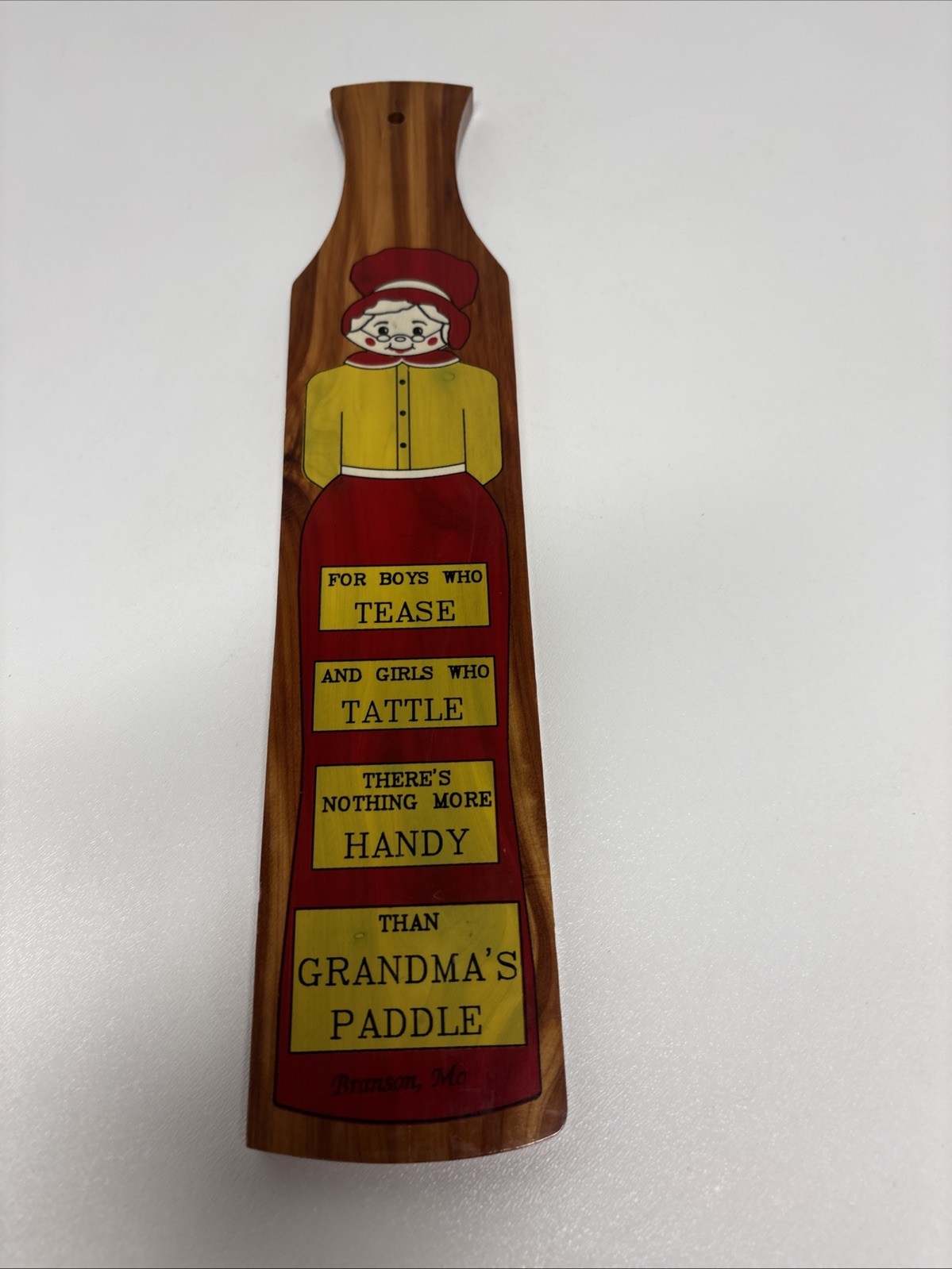 Yellowstone Park GRANDMA PADDLE Cedar Funny Wall Art Gag gift Novelty Souvenir
