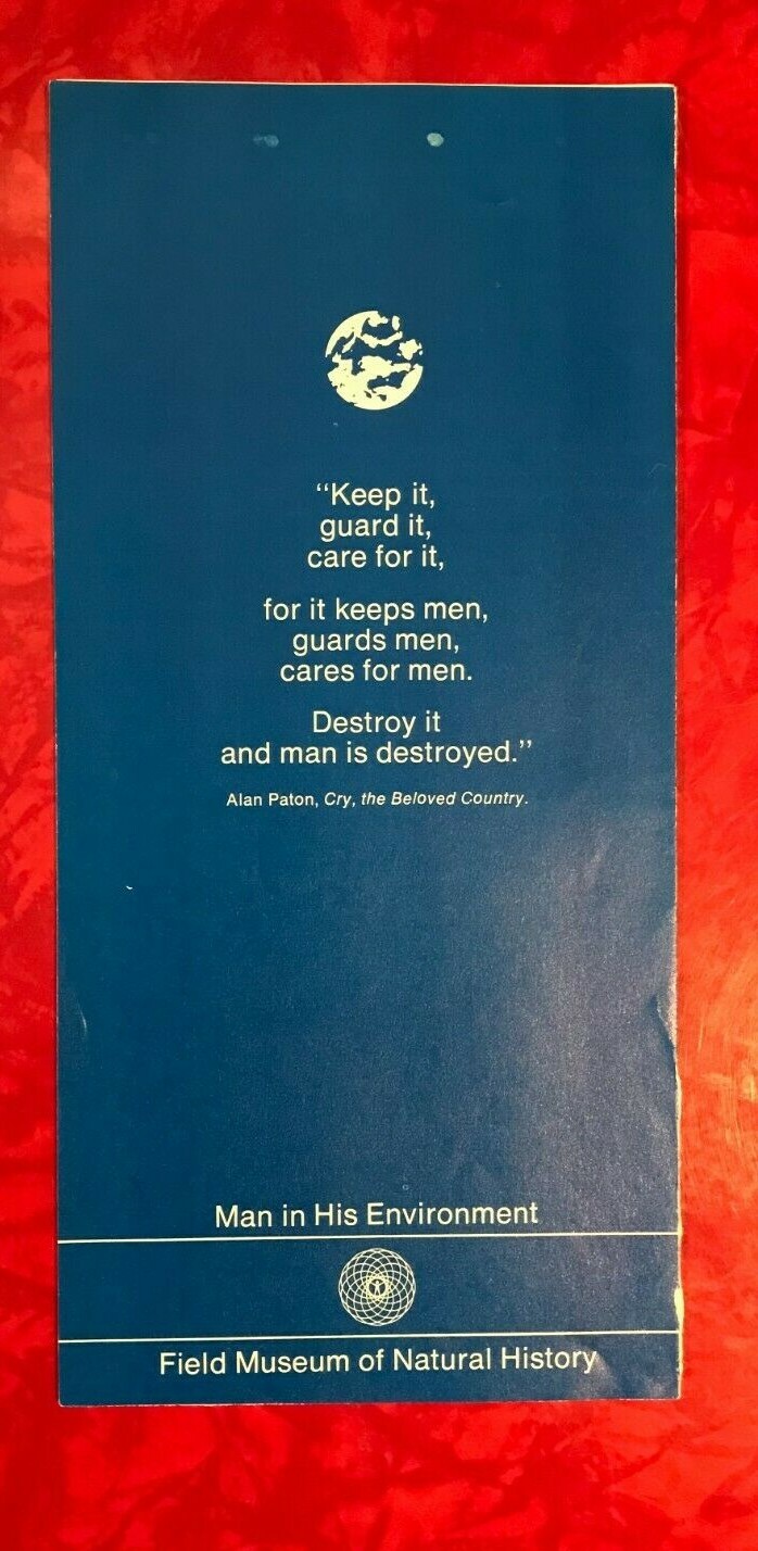 FIELD MUSEUM OF NATURAL HISTORY “MAN IN HIS ENVIRONMENT” EXHIBIT BROCHURE 1977