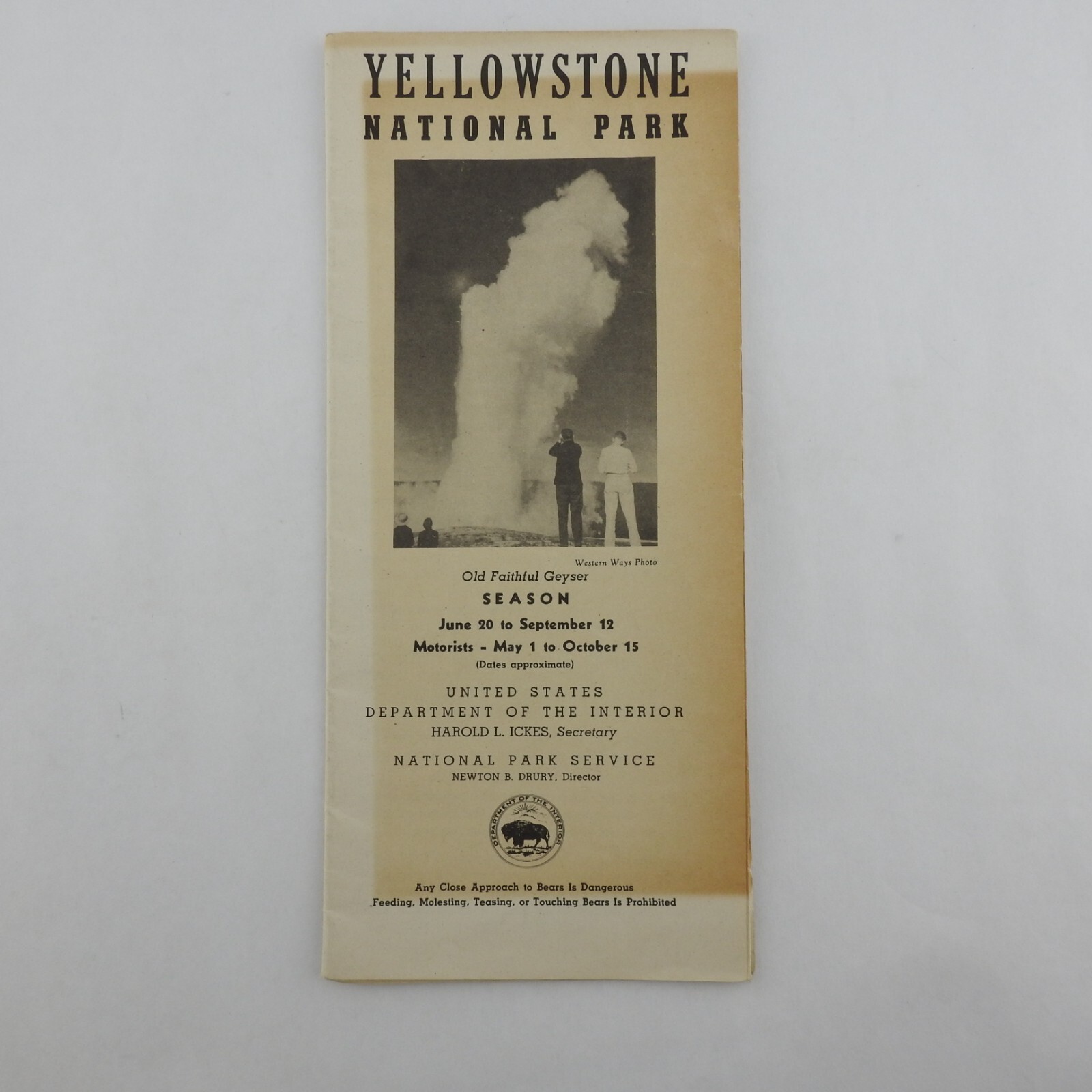 Vintage Yellowstone National Park Ephemera Mixed Lot Papers Postcard View Master