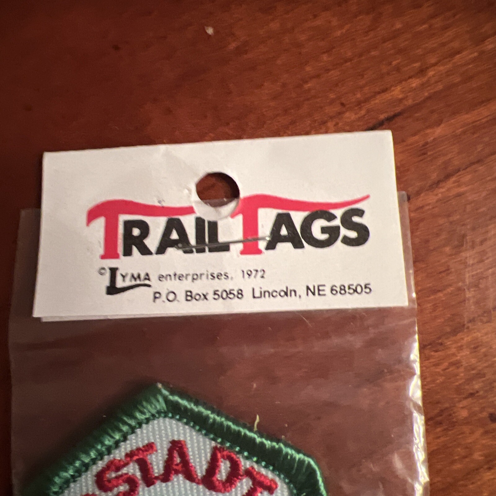 Bierstadt Lake Colorado National Park Trail Tag 1972 Patch Vintage NOS