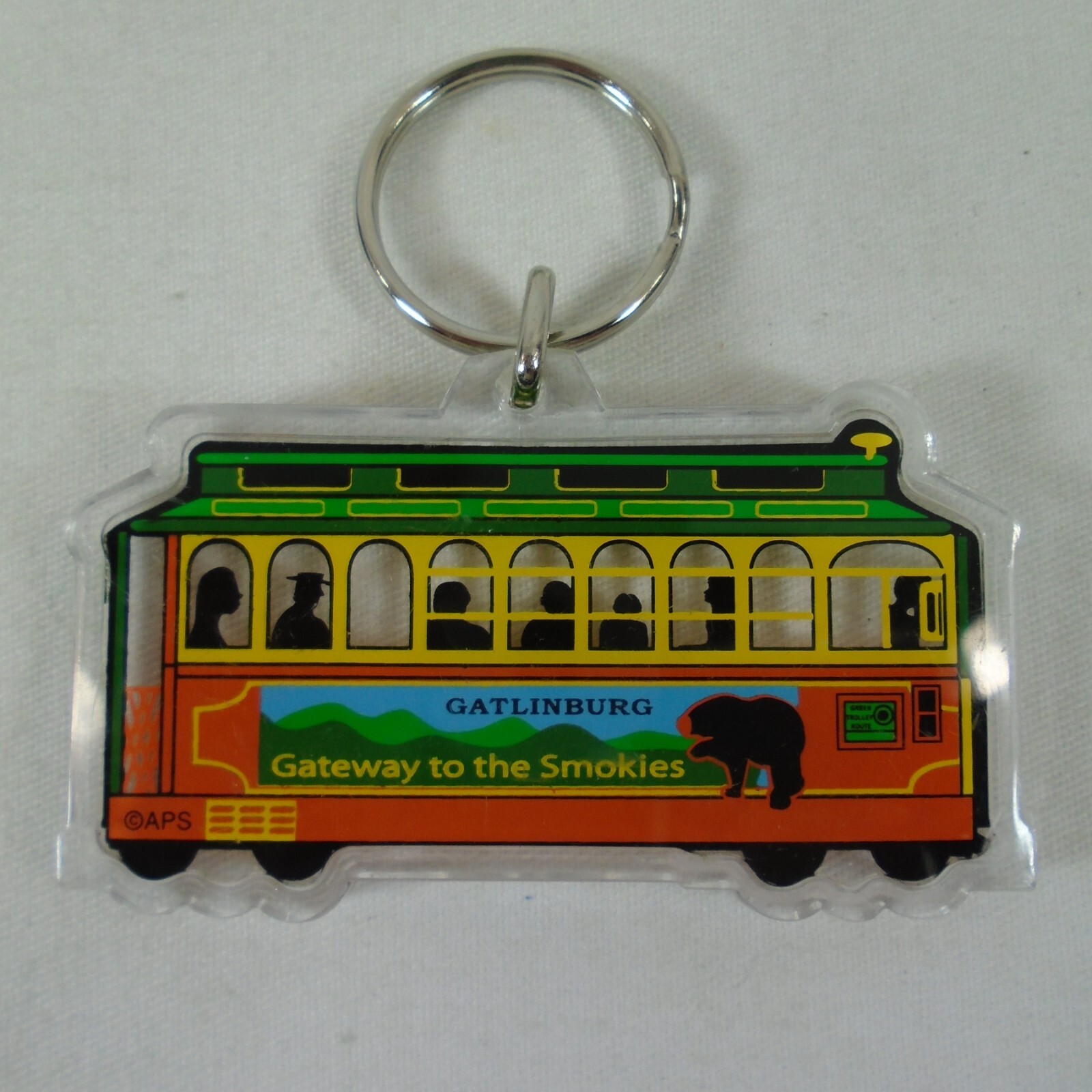 Gatlinburg Tennessee Trolley Keychain Gateway To The Smokies
