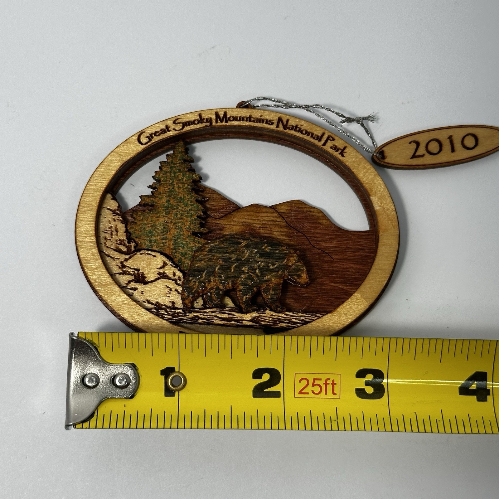 Great Smoky Mountains National Park Wooden Christmas Ornament Bear Trees 2010