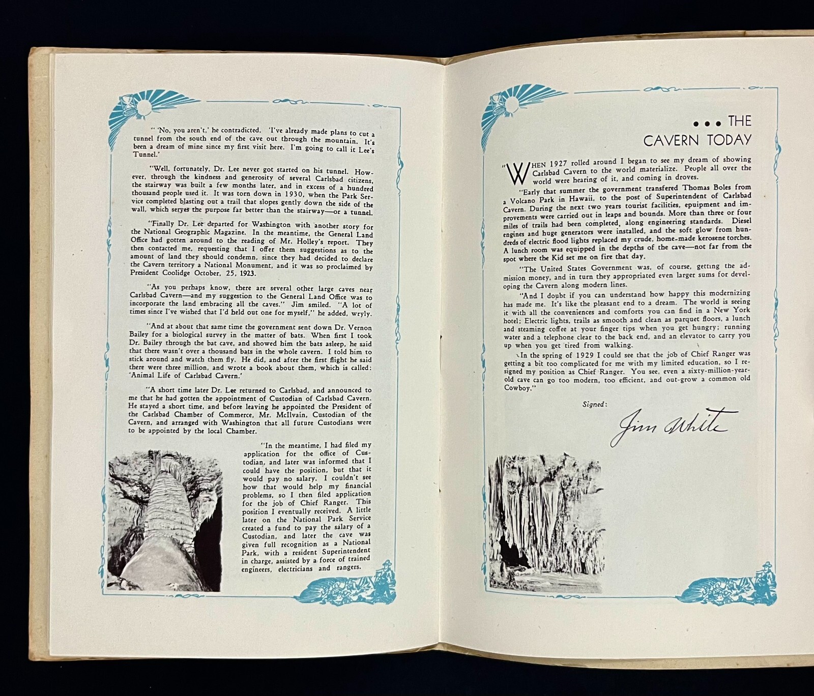 1948 Carlsbad Caverns Jim White’s Own Story Nat’l Park Discovery Vintage Booklet