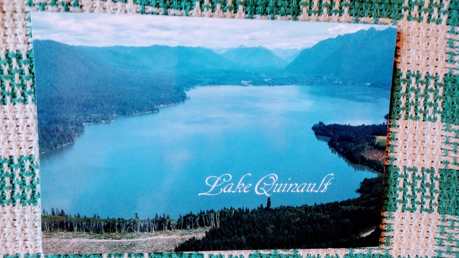 BEAUTIFULCHROME POST CARD LAKE QUINAULT WASHINGTON OLYMPIC NATIONAL PARK