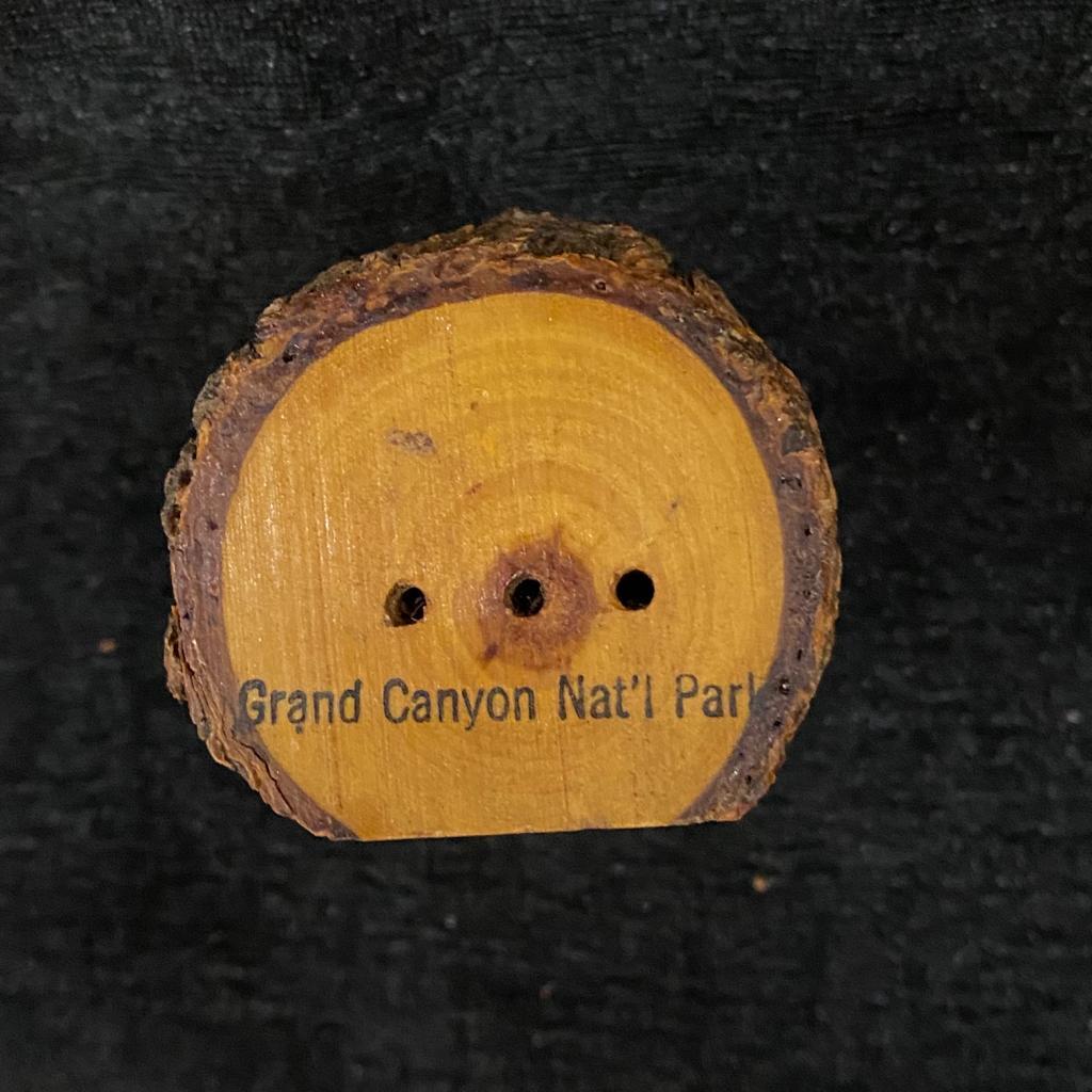 Vintage Souvenir Natural Wooden Grand Canyon Nat’l Parl Decor Hand Painted P 2.5